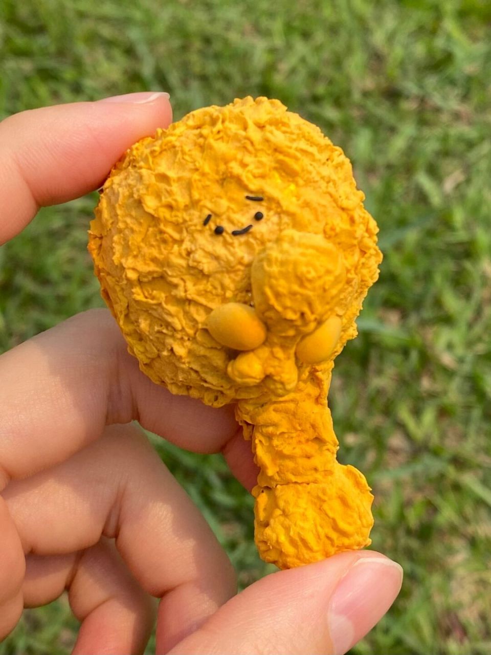 谁懂呀,我真的好喜欢这个炸鸡腿95粘土教程 93吃不到我就捏出来