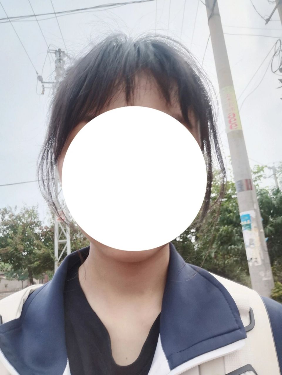 法式刘海,严重翻车.