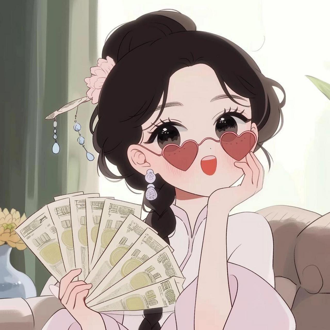 火微信头像,运气特别旺的头像女,动漫头像,女生头像,头像小众独特简约