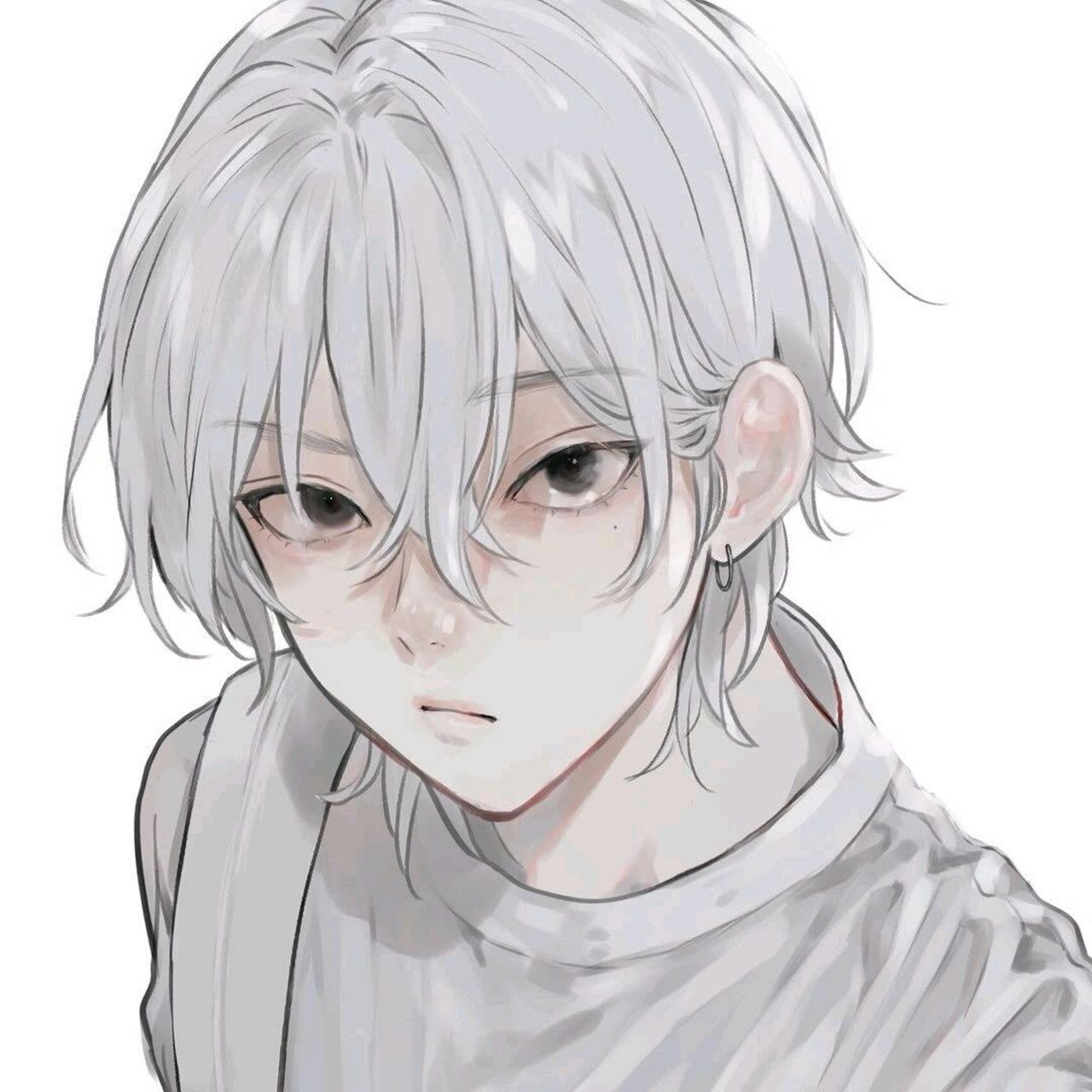 酷帅简约动漫手绘男头   画师:uvumint