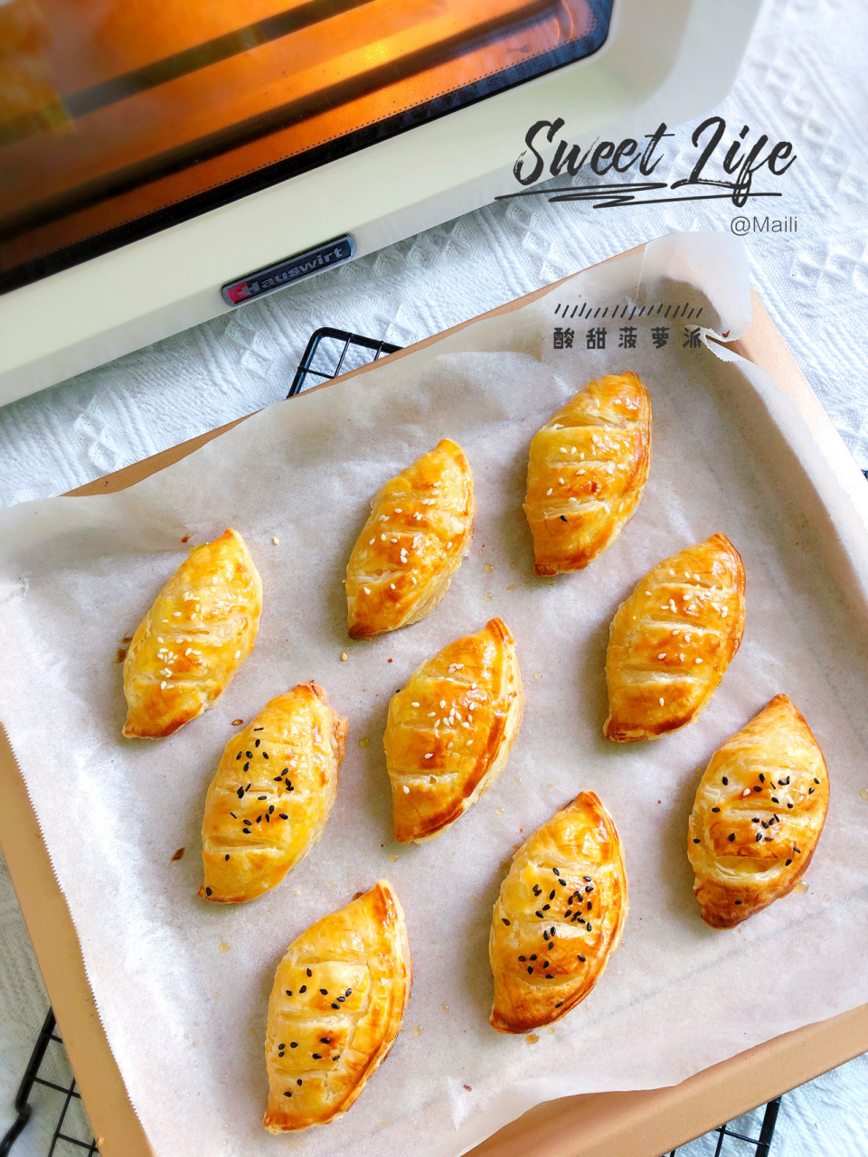 酸甜开胃95菠萝派 9799酥脆掉渣好吃不腻 做法简单一看就会99