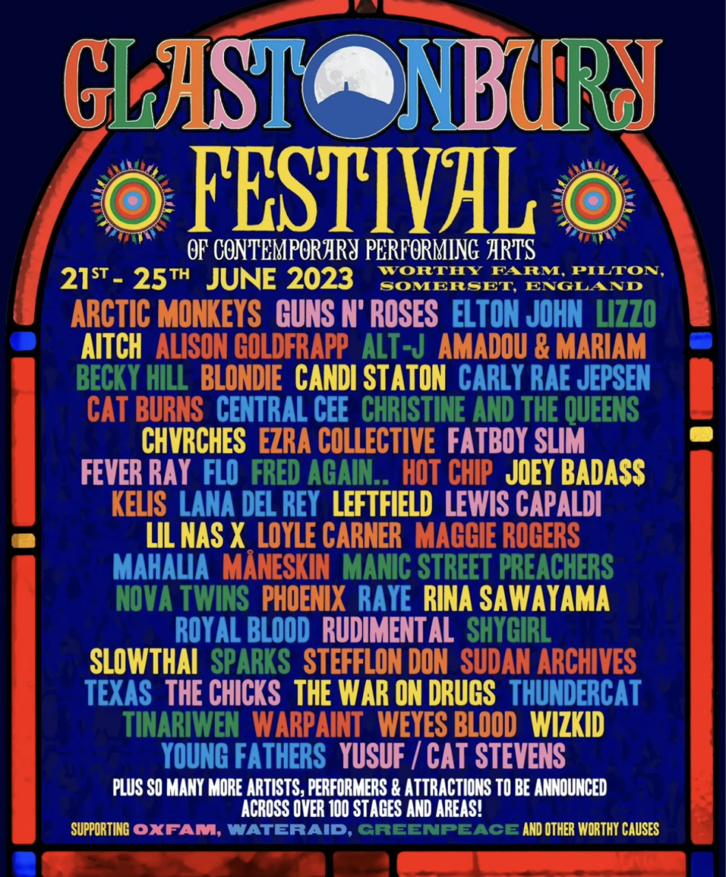 世界最大音乐节glastonbury官宣阵容9297 91 演出日期:2023.6.