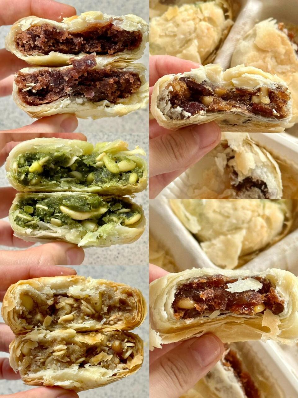 每年中秋龙华寺都会上素月饼,挑了往年喜欢的几个口味.