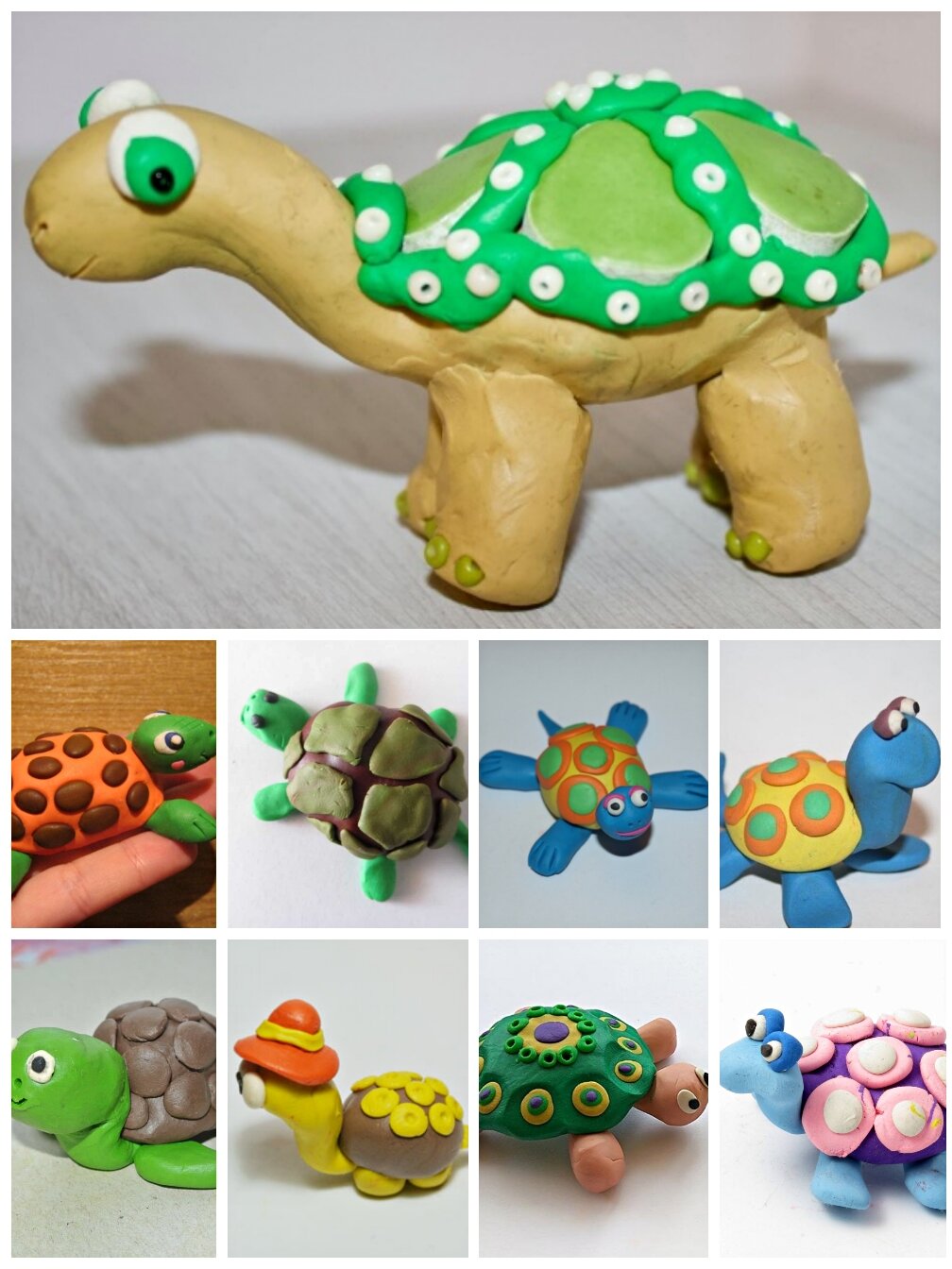 粘土黏土亲子手工海洋动物系列小乌龟diy