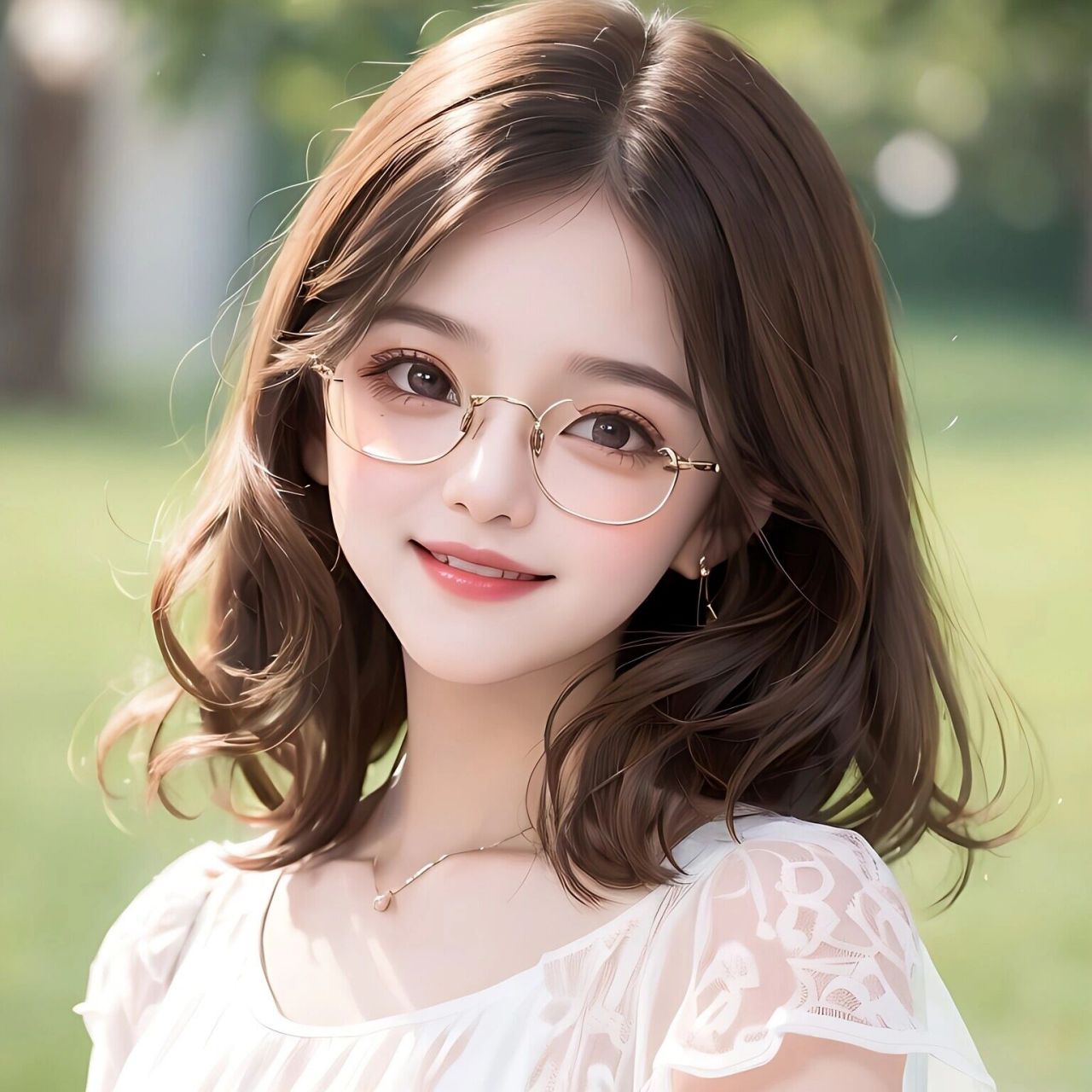 你们要的戴眼镜的女生头像来喽