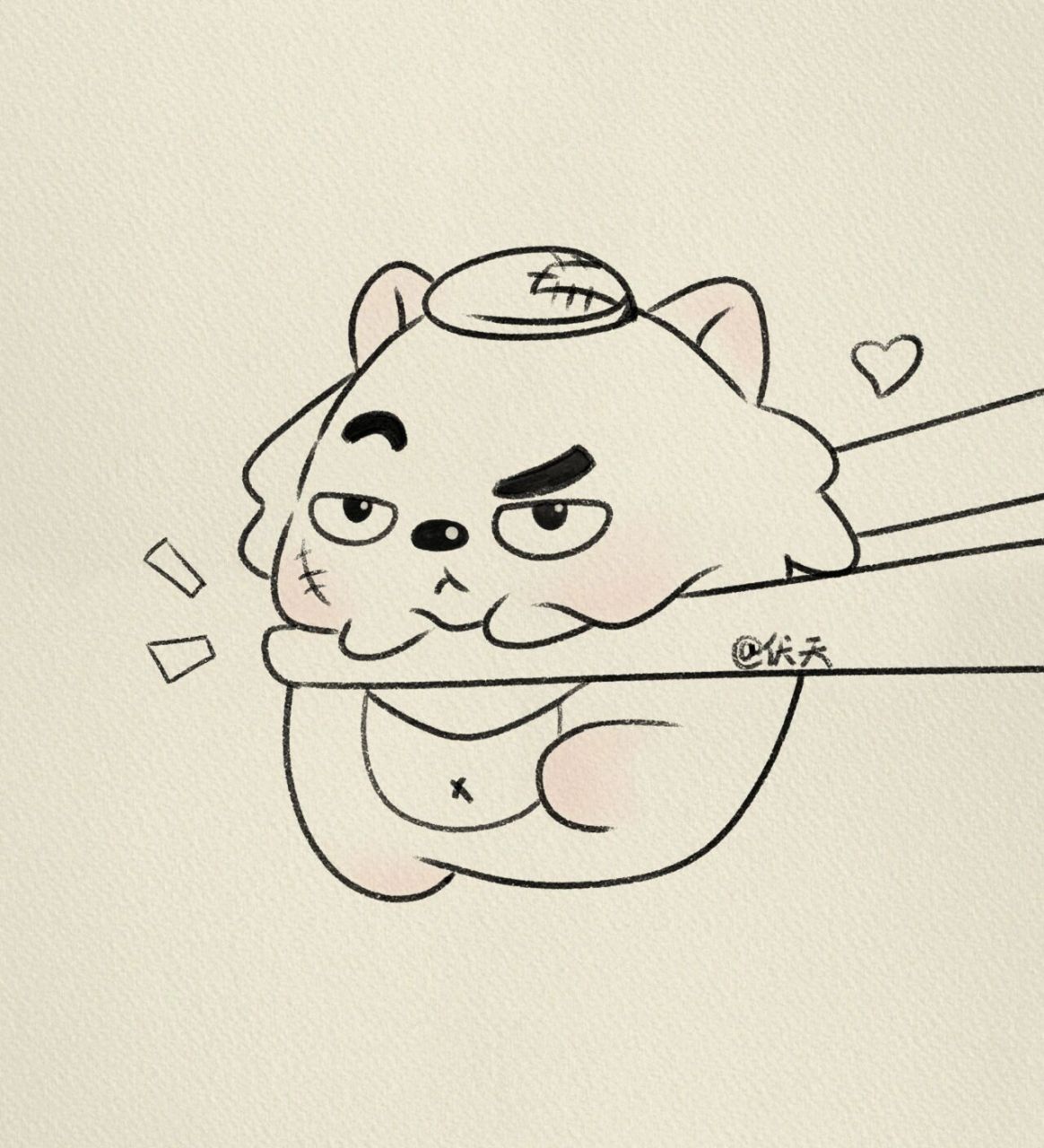 灰太狼简笔画‖(22)        临摹@手绘