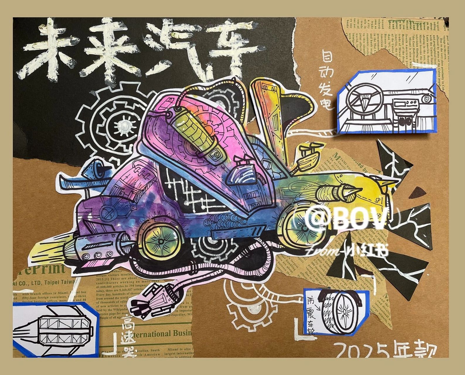 未来汽车科技画 | 创意美术 适合年龄段:5.5