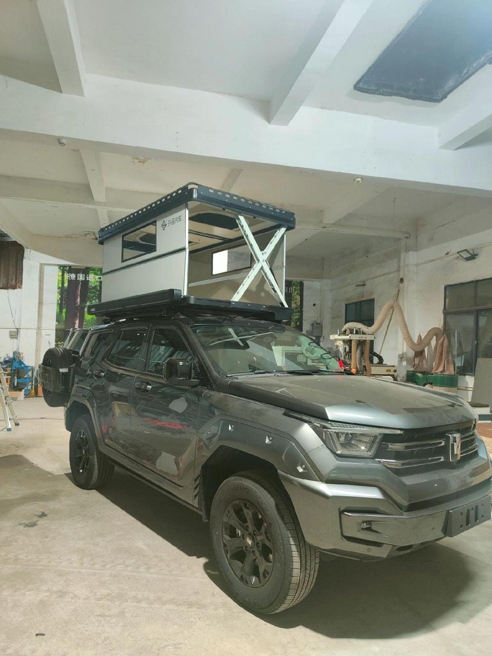 硬升顶电动车顶帐篷,侧边帐,淋浴帐篷,4.6度3000瓦移动电源,魔盒一套.