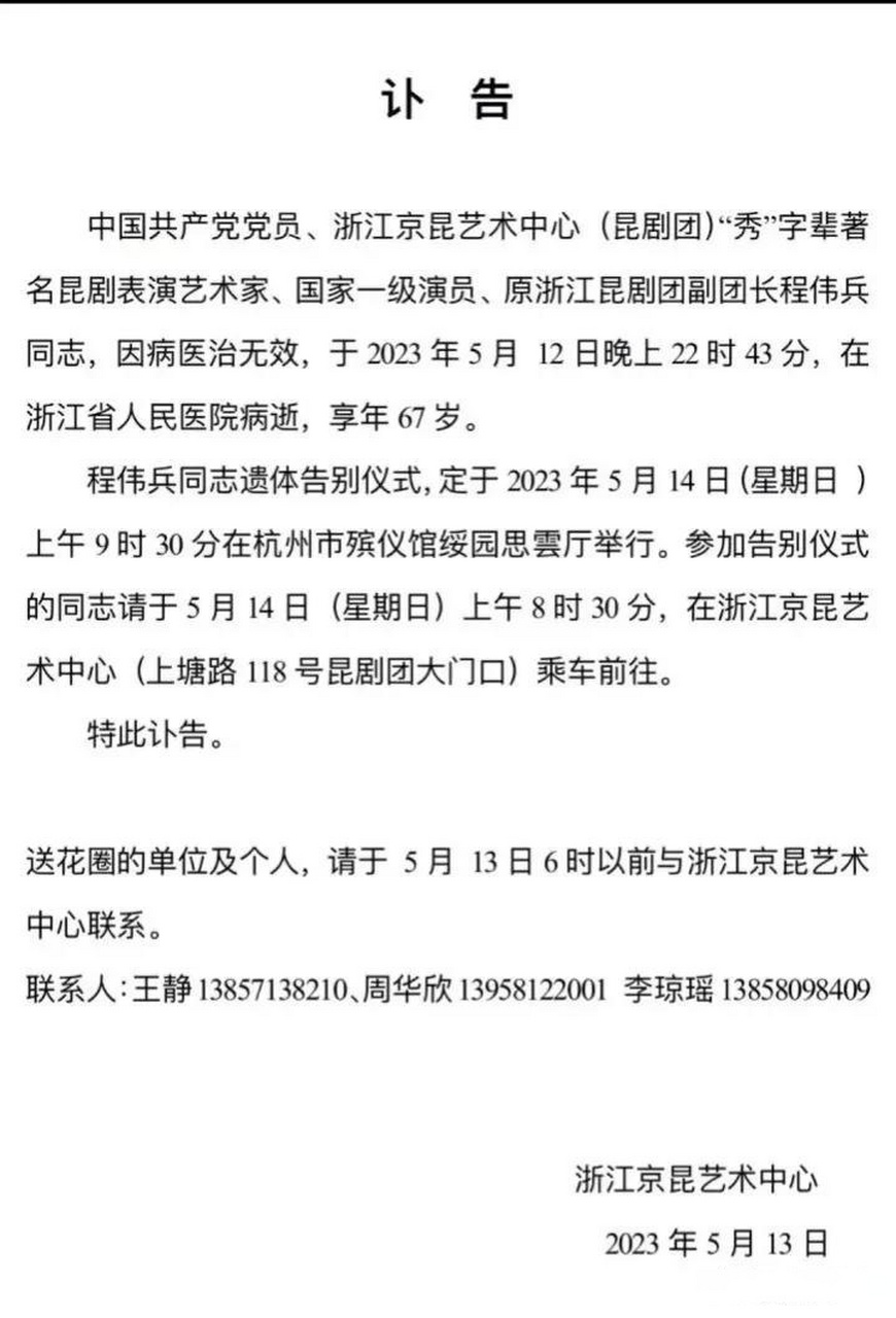 5月13日,他走了,从此《西游记》演员中位列天国的神仙又多了一位.
