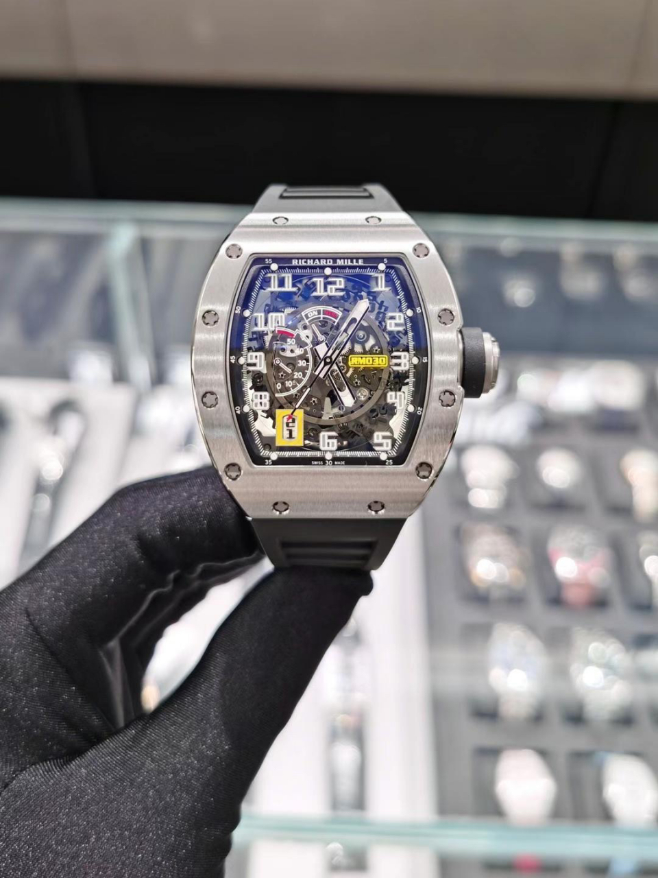 理查德米勒richard mille rm030 钛金属 今日向大家推荐一款时尚轻盈
