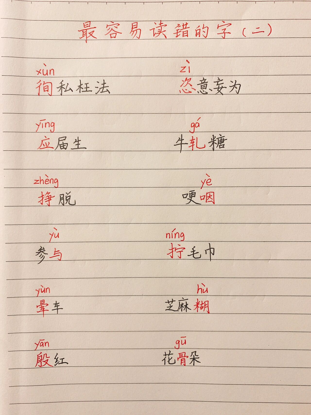 今日分享:最容易读错的字(二) 有些字的读音,我查完字典也是非常震惊