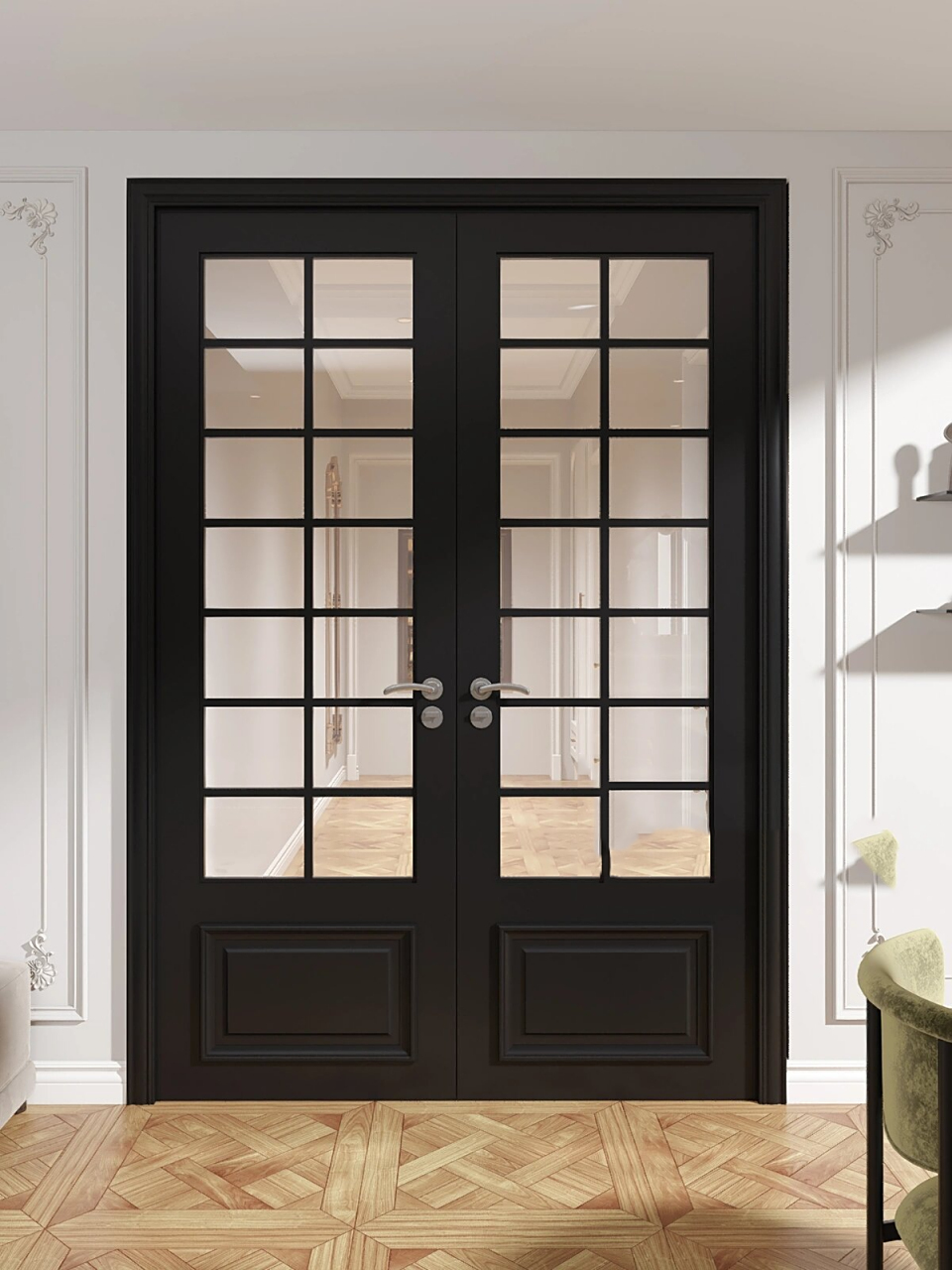 镶嵌玻璃木门|法式合集 木门带玻璃,满足您不同装修的风格,今天我们聊