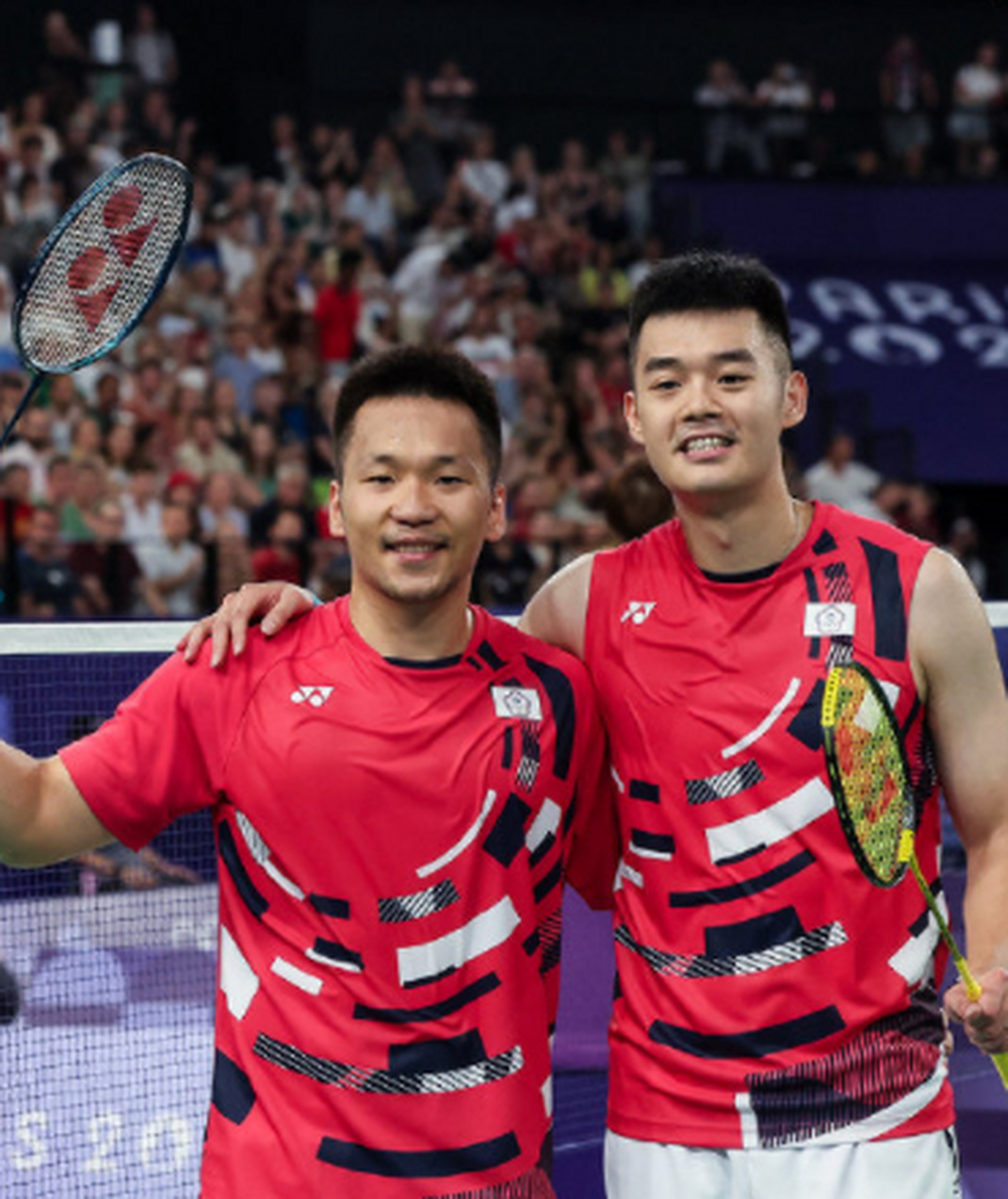 巴黎奥运会#  李洋 /王齐麟 21-14, 21-17 苏帕克 /吉丁努蓬   #李洋