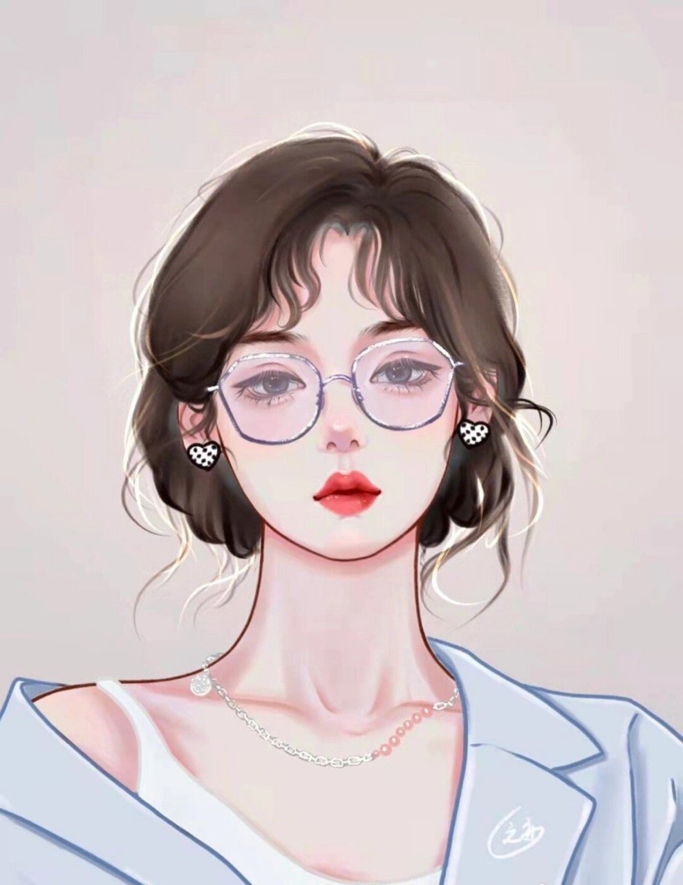 手绘头像 动漫女头定制动漫男头 	 手绘定制头像约稿 93画情侣