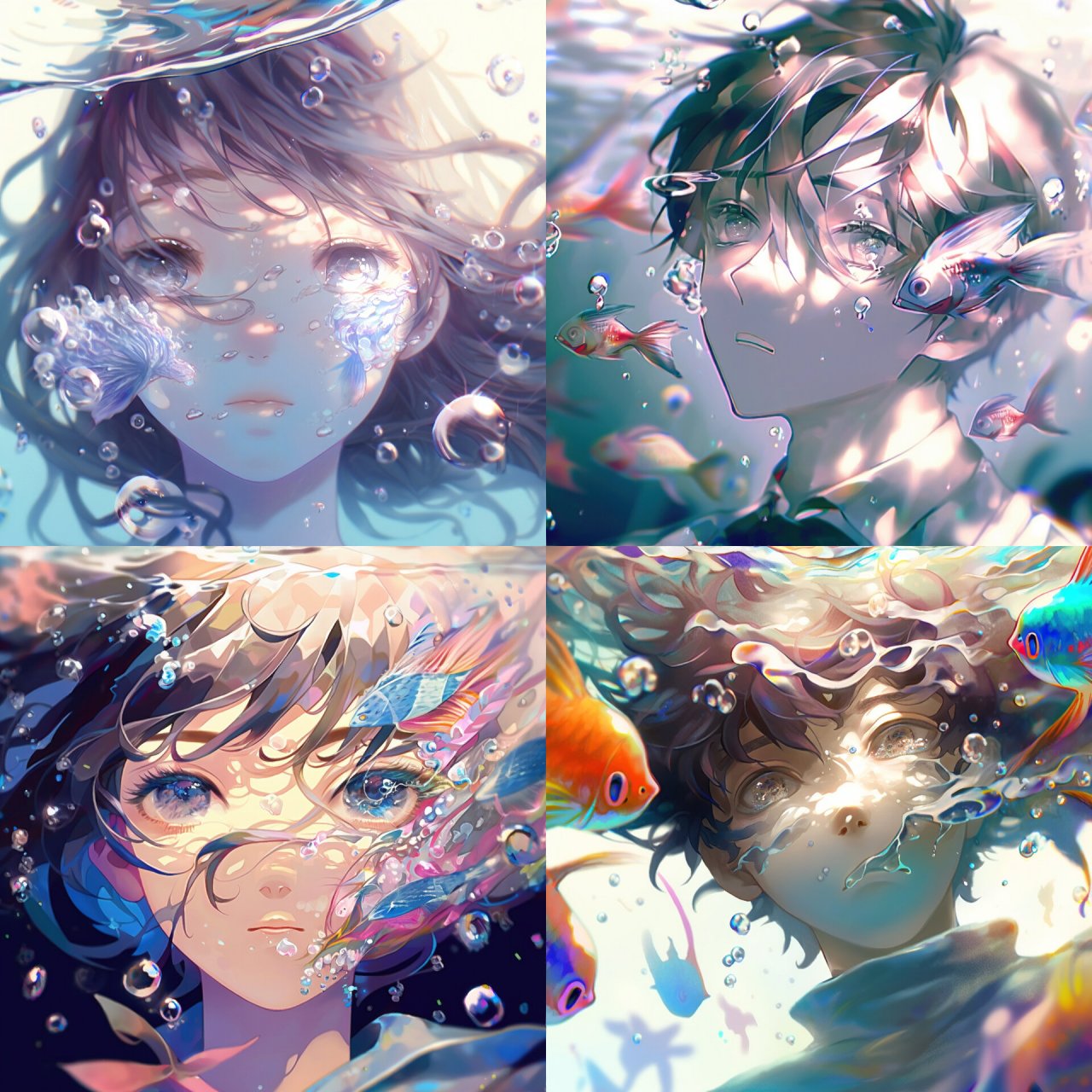 【情侣头像】唯美情头,水与鱼的爱情 你是水,我是鱼.