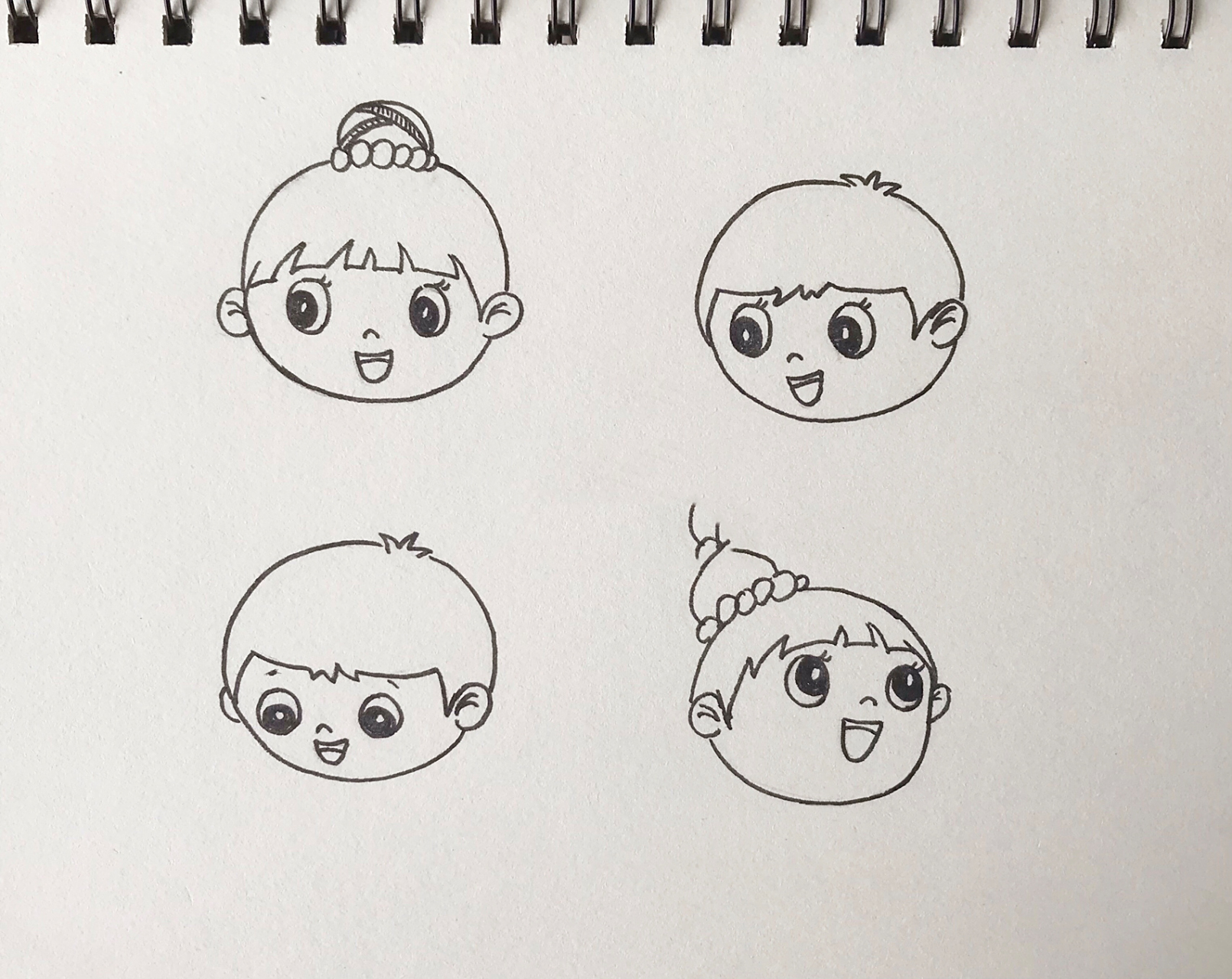 简笔画人物 头像 步骤图来啦 老师说人物头像很简单! 1.