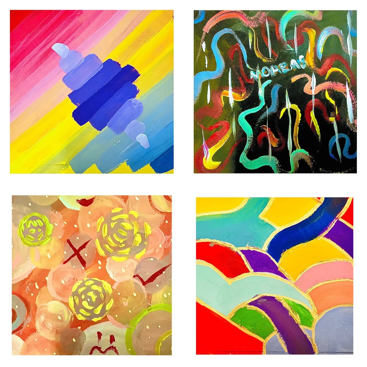 色彩构成作业—秩序,分割,点缀,节奏01 p2秩序调和 p3色彩的点缀 p4