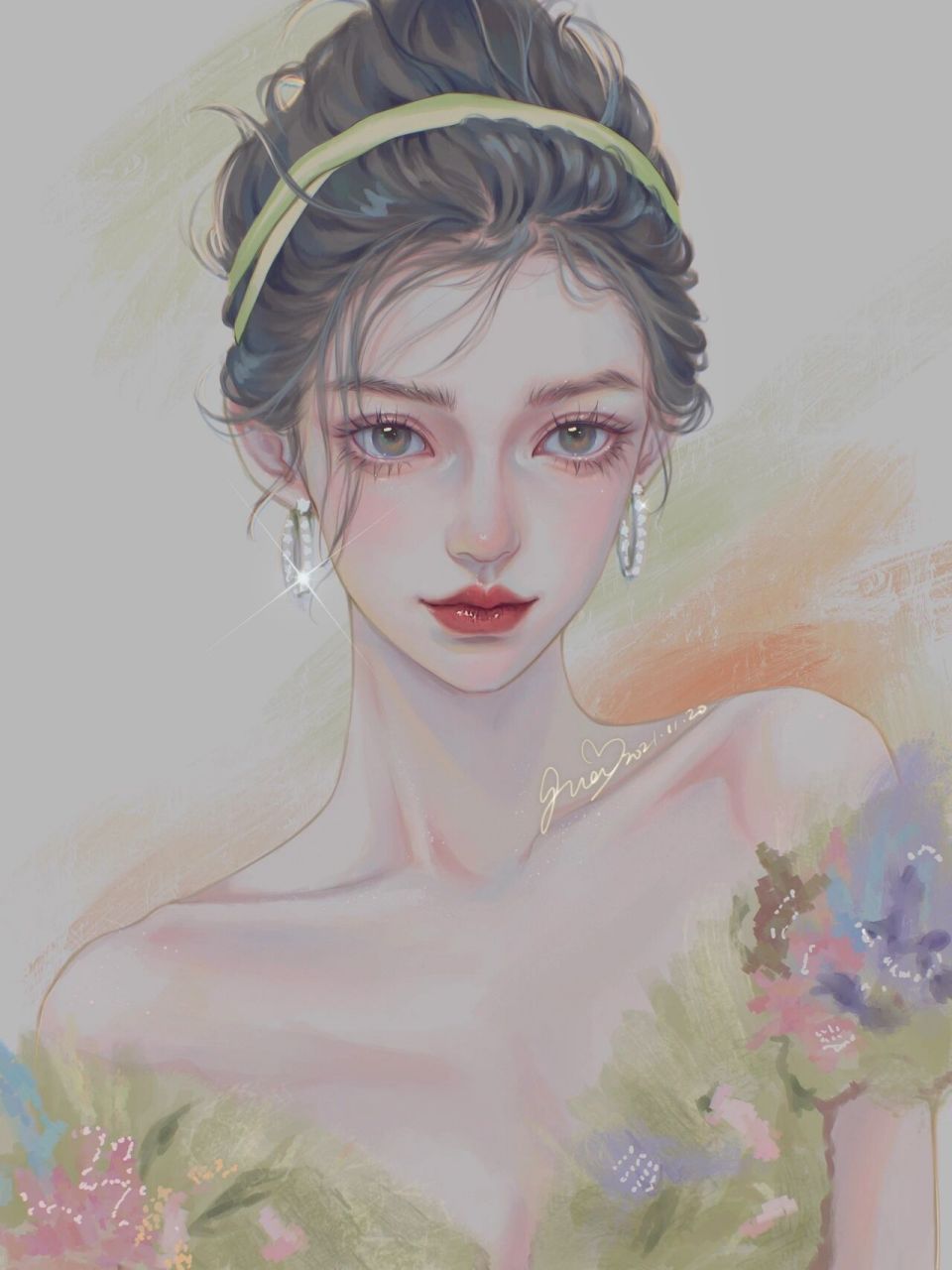 【摸鱼】用自己的风格画angelababy 好喜欢她这个造型 觉得好像林中