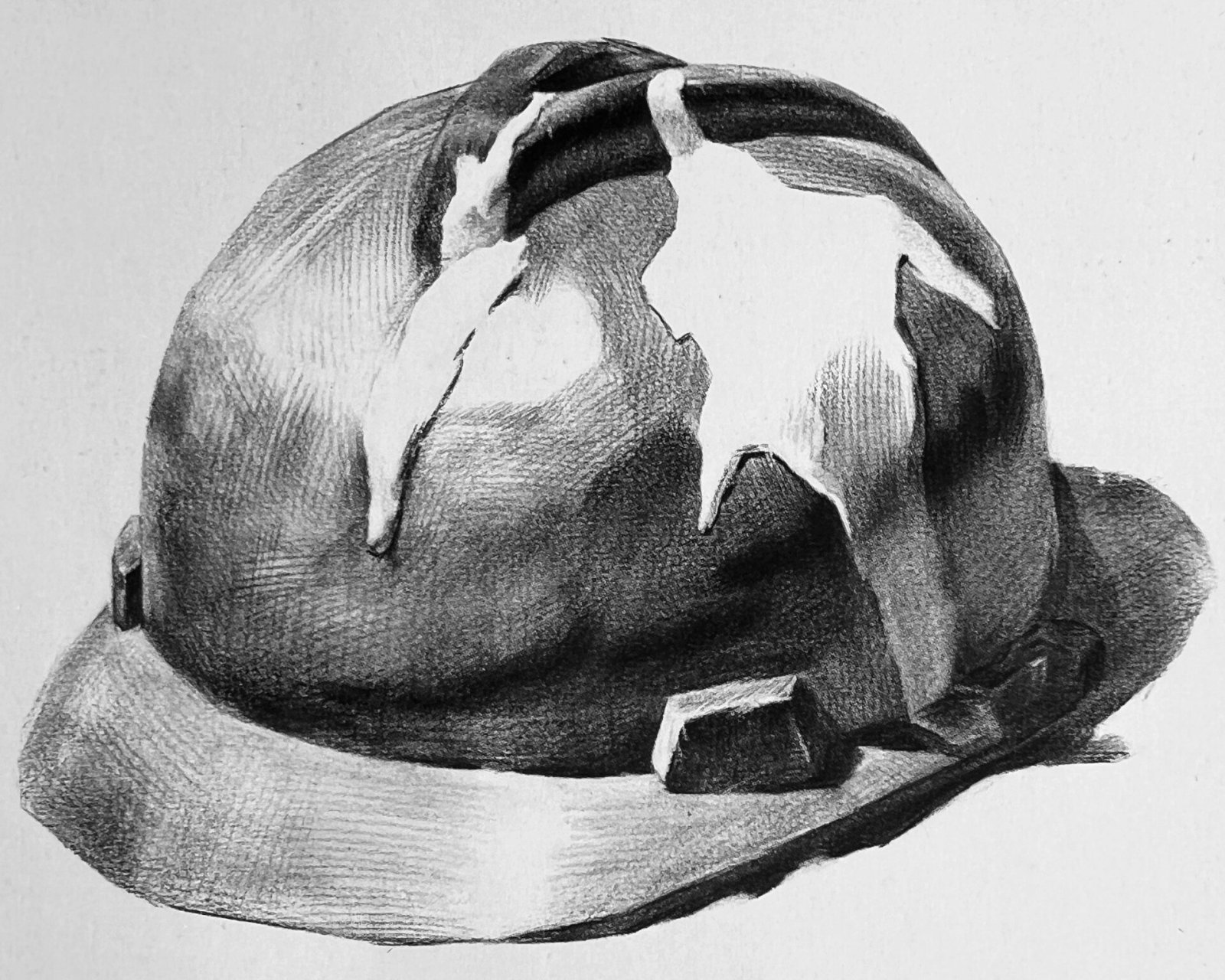 素描安全帽步骤 #素描静物# #素描安全帽