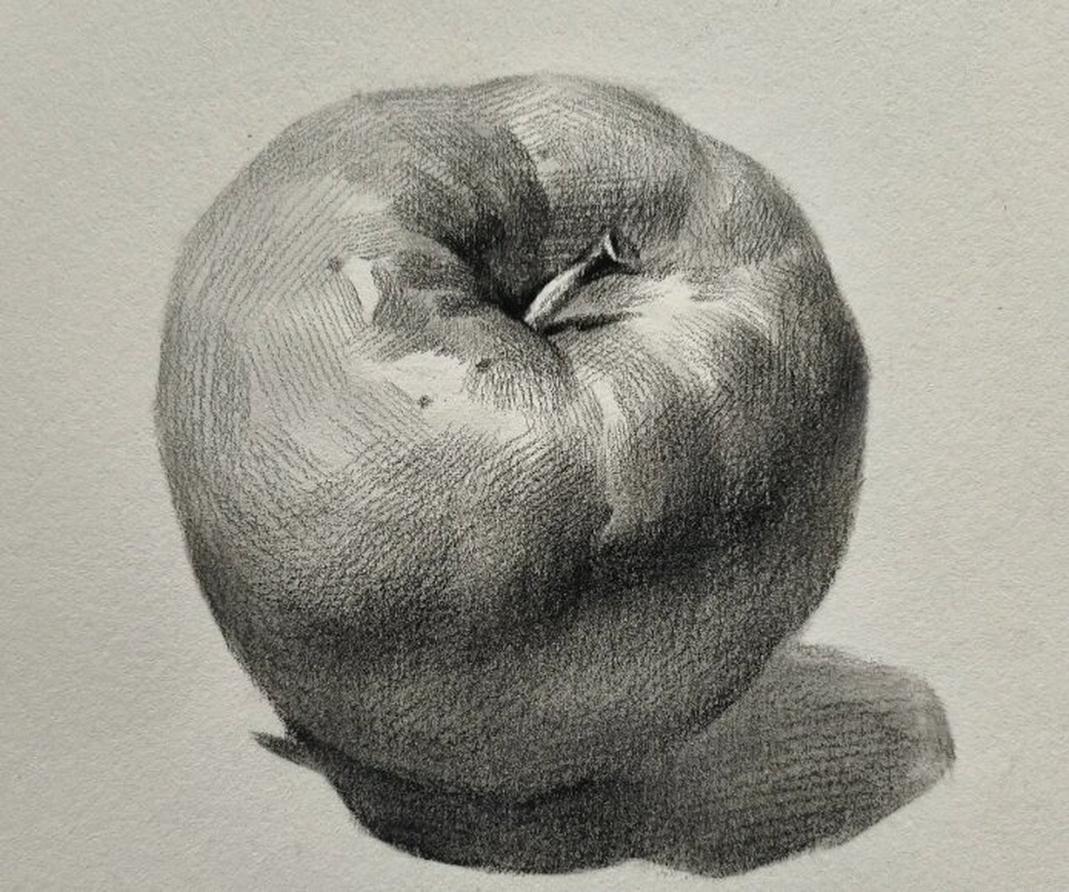 素描静物苹果写生 美术生逃不掉的苹果来了,很详细的步骤图,零基础