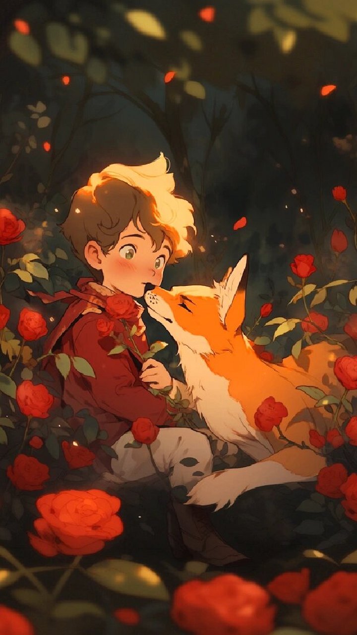 小王子和玫瑰花iphone 手机高清壁纸分享