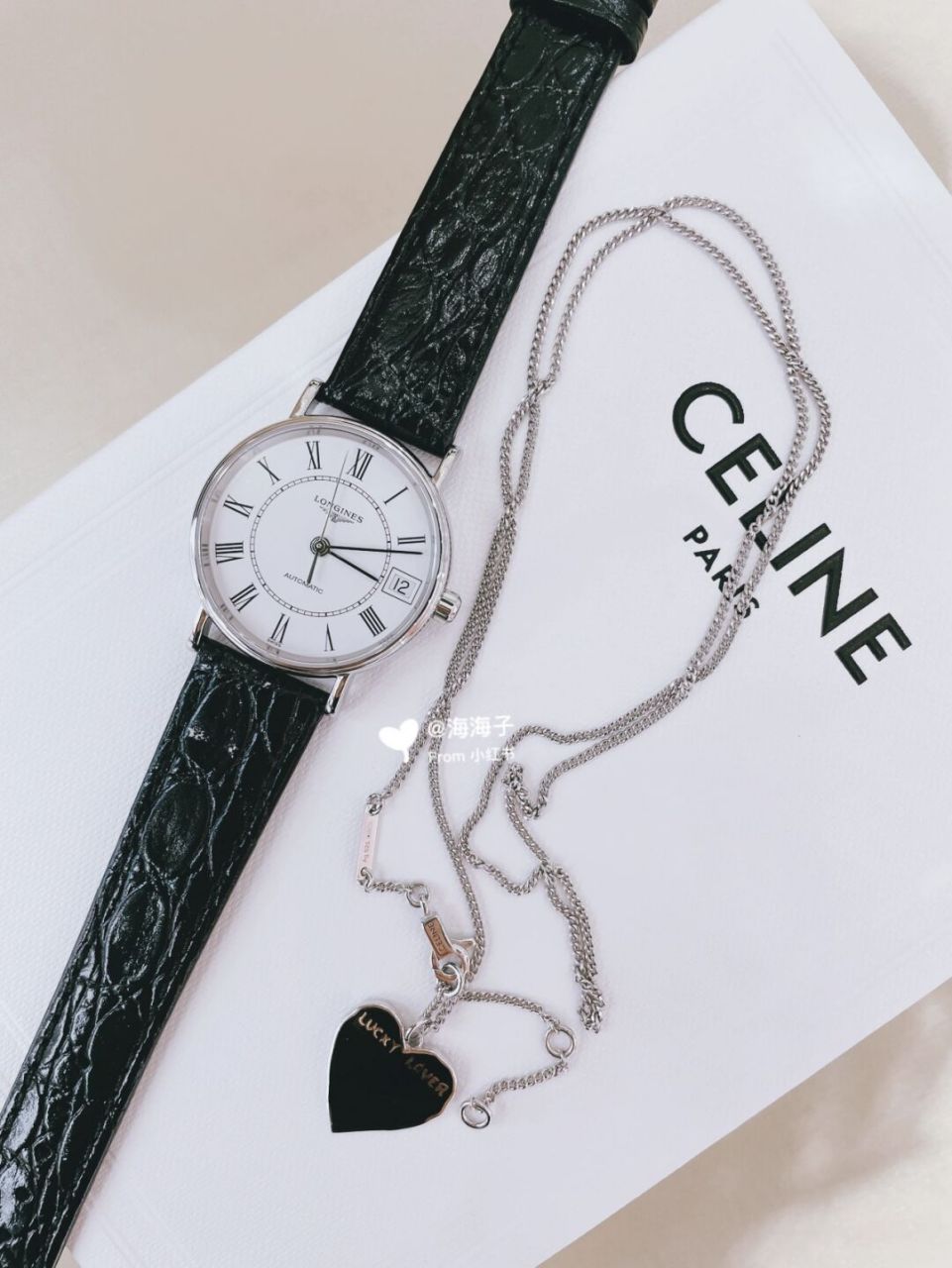 celine# 黑色桃心项链小红书首发,实在是太美腻啦97#celine项链