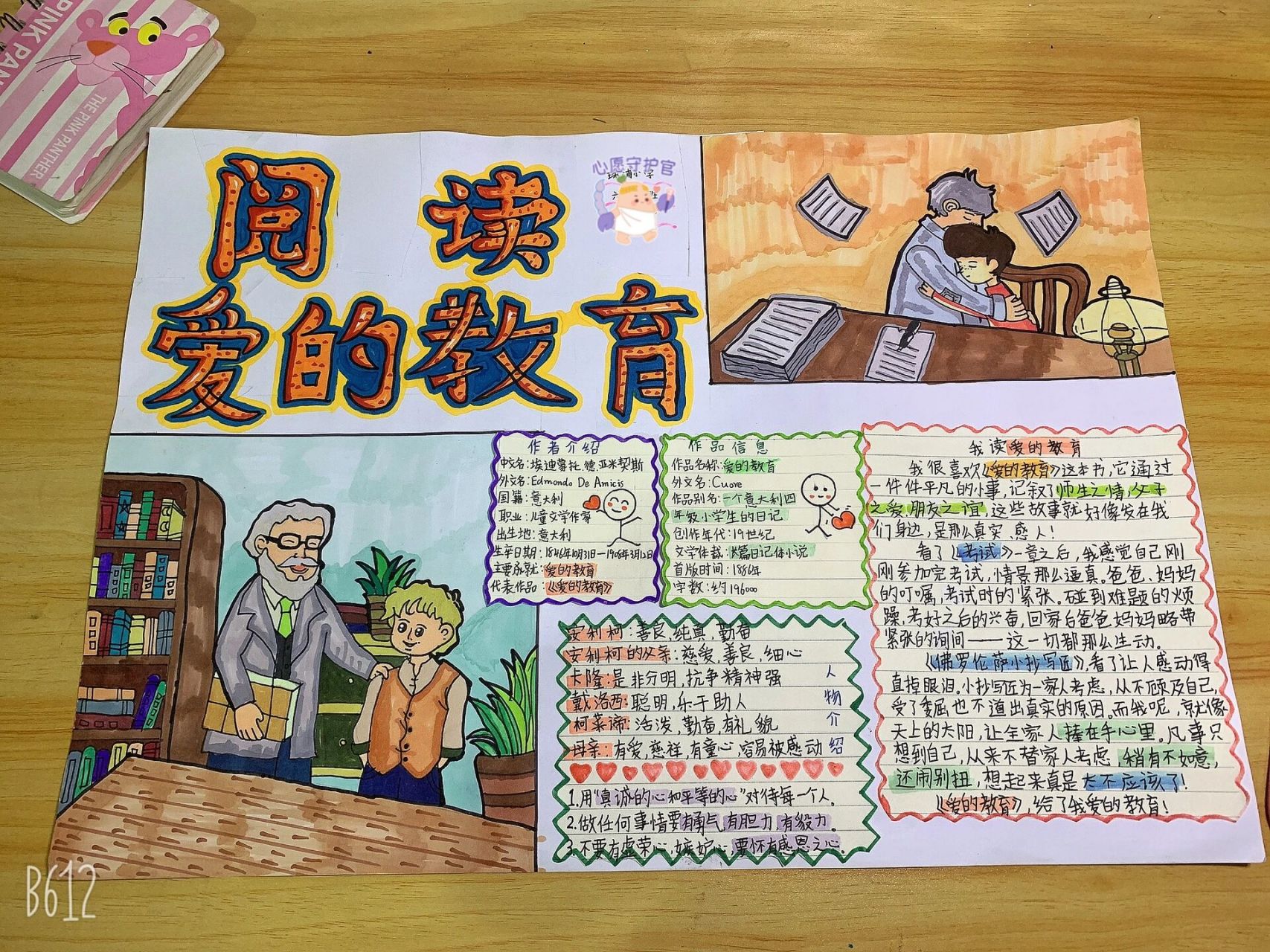 六年级上册课外阅读《爱的教育》读后感    爱的教育读后感,手抄报