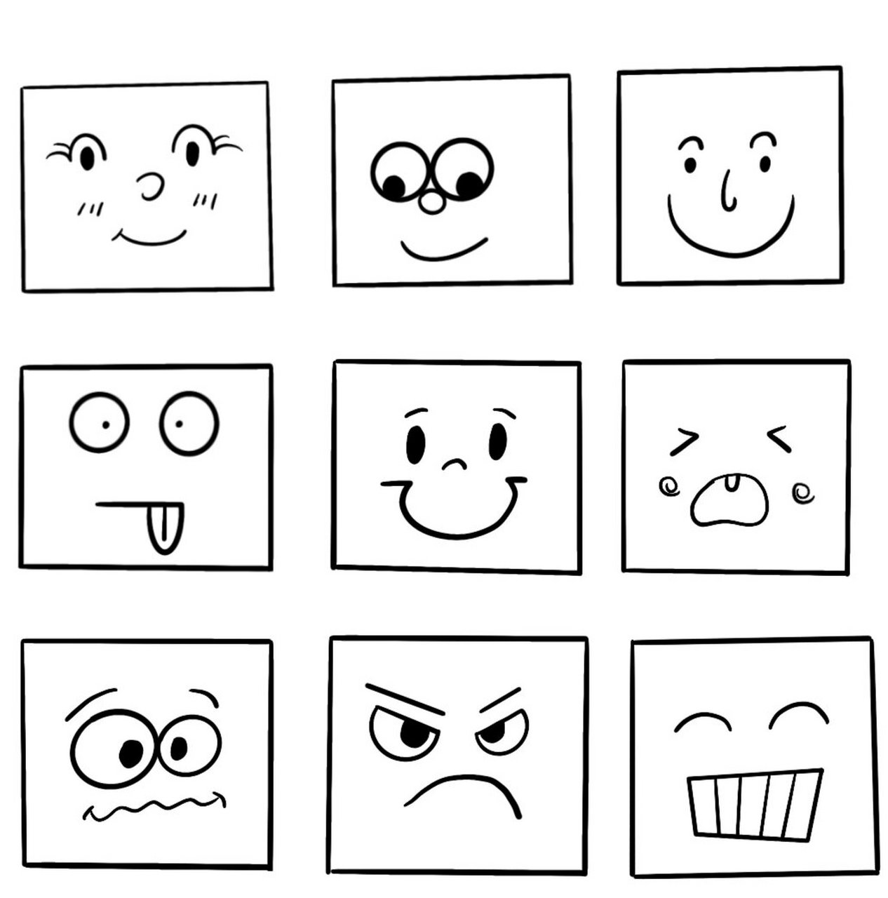 方块脸表情集合啦!