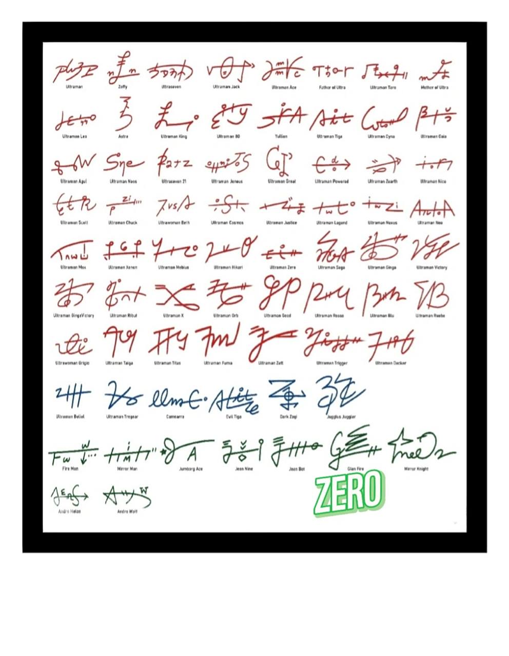 奥特曼签名大全 奥特曼签名大全