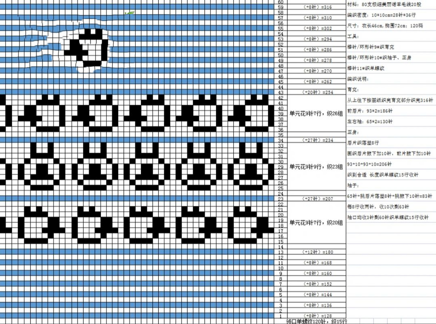 毛衣小羊的图案图解图片