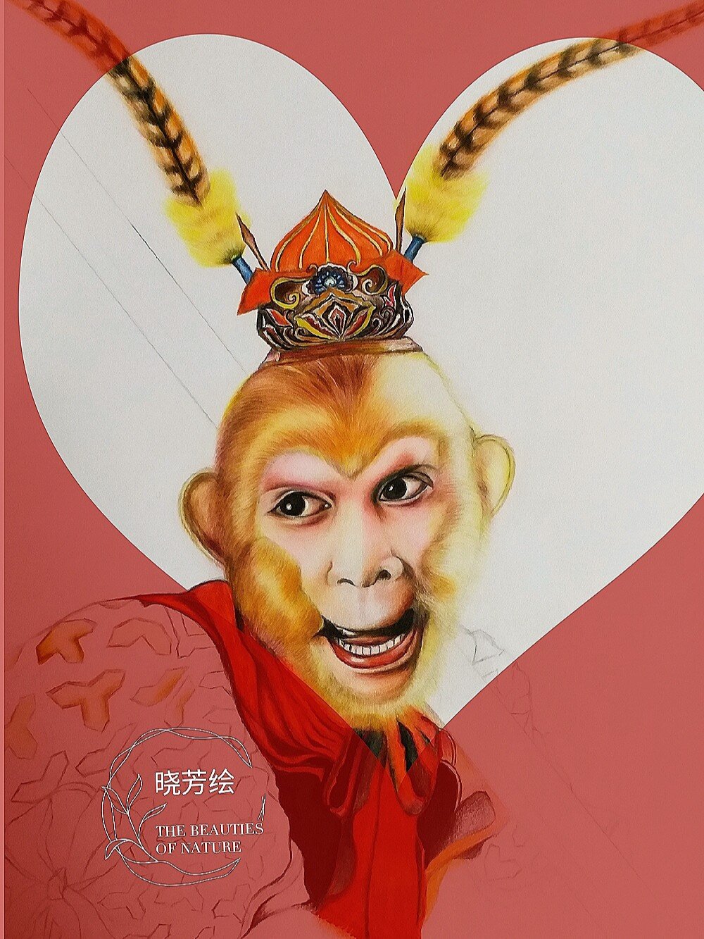 晓芳彩铅画——齐天大圣孙悟空