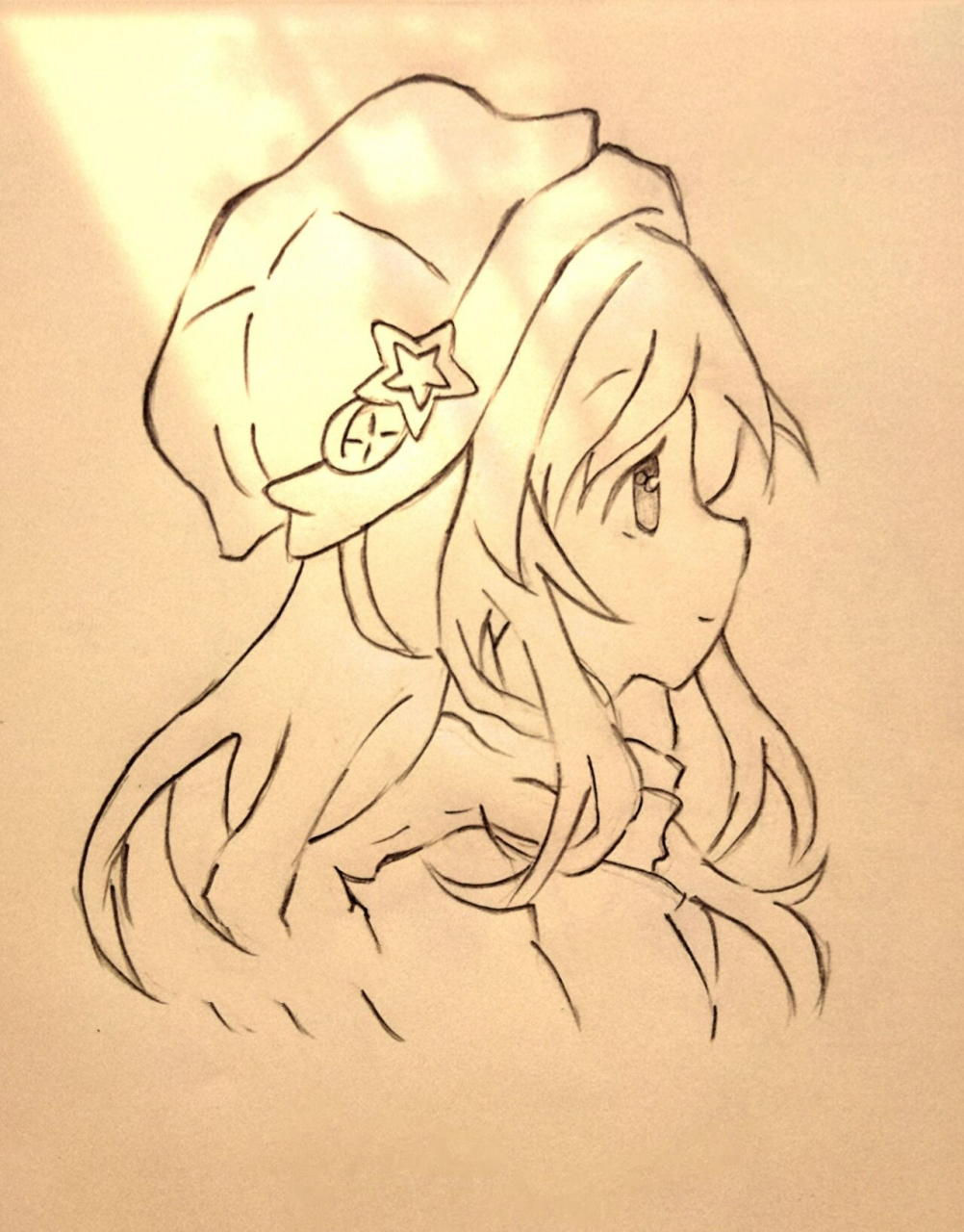 画个侧脸小姐姐(过程)