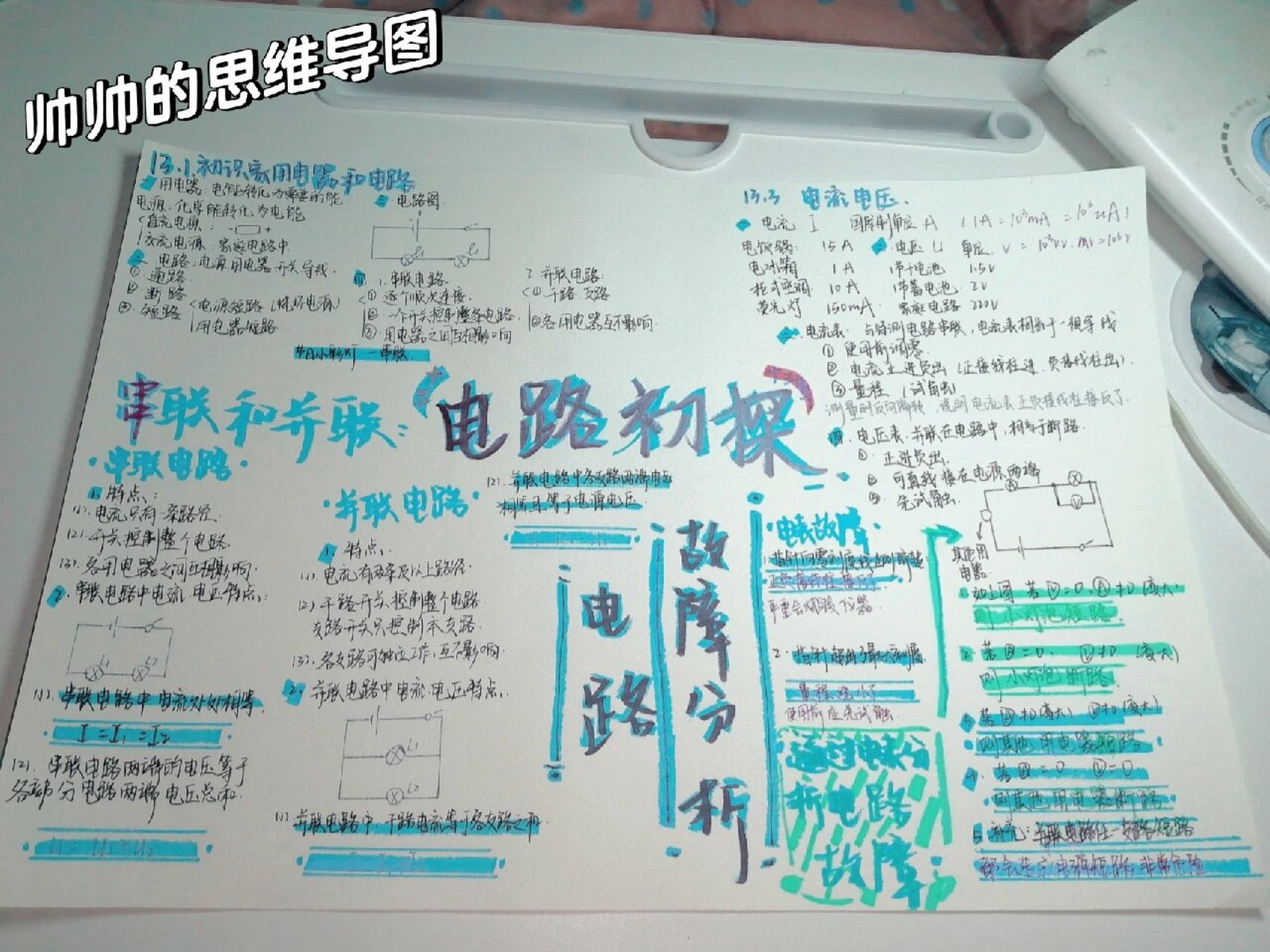 94九年级上册物理电学思维导图|电路初探
