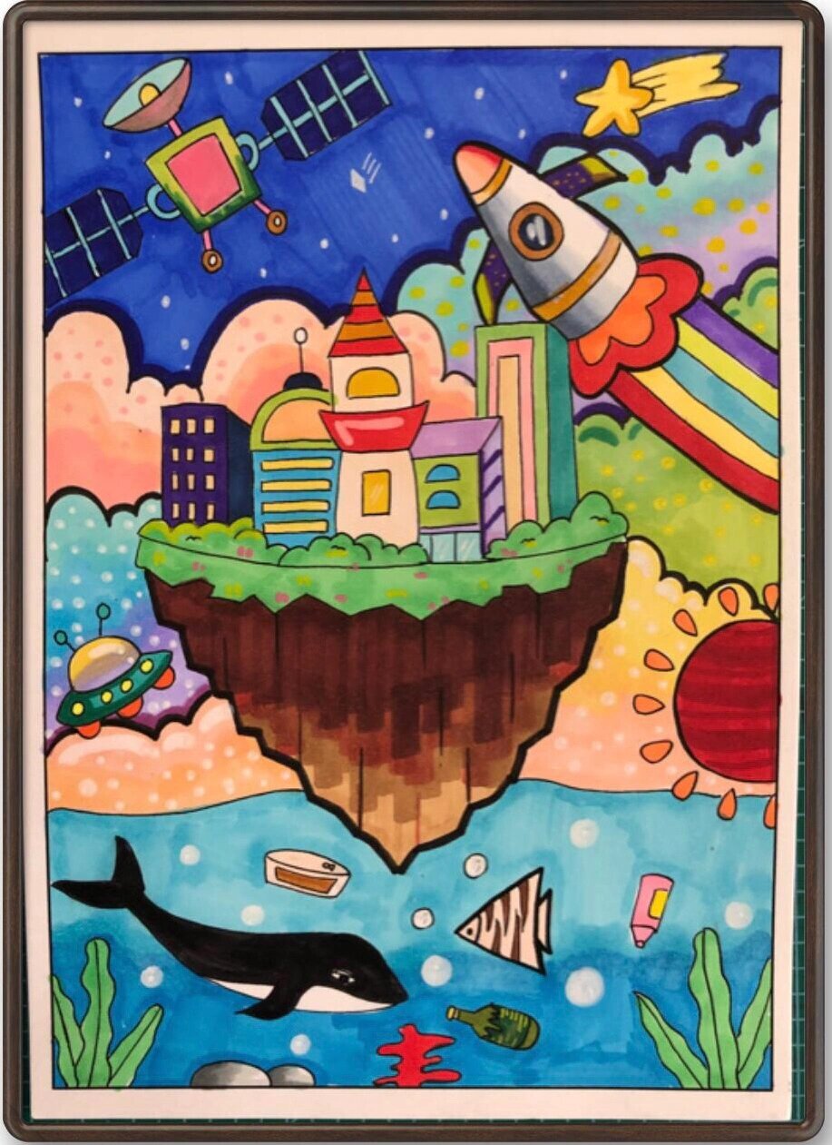 科幻画—天空之城