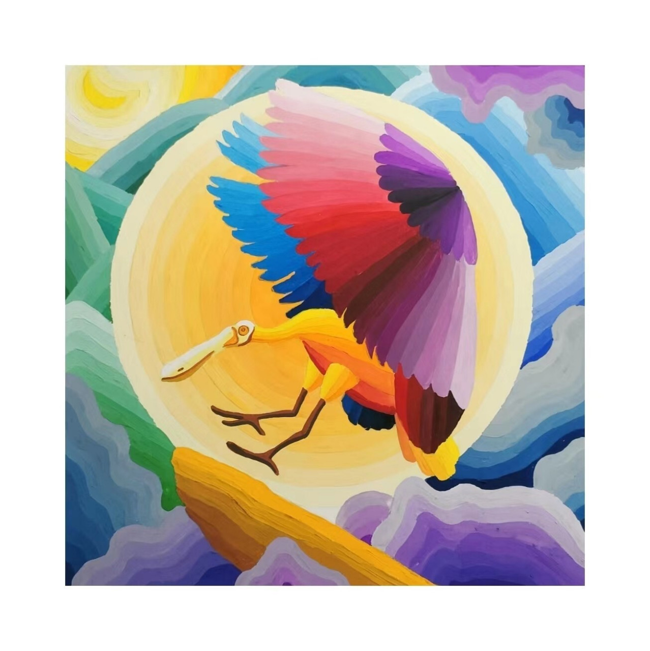 色彩渐变综合构成