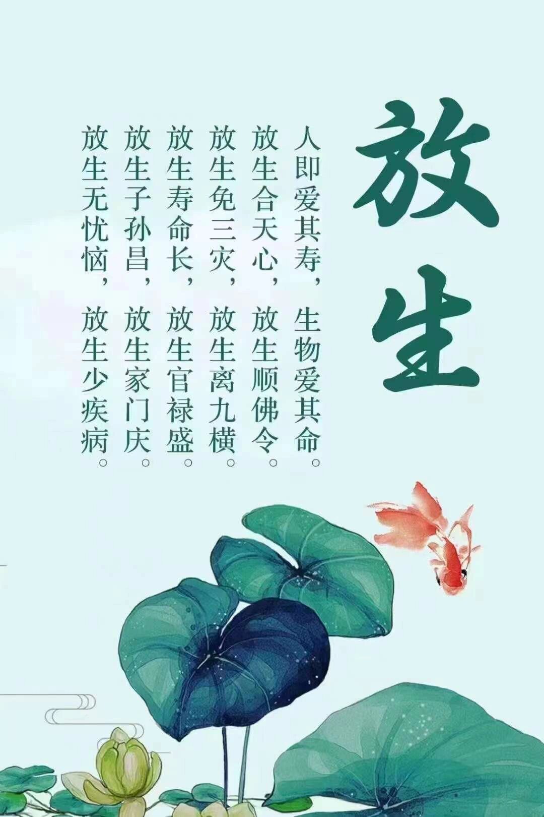 每一次放生,能让更多的众生,生起慈悲心,大家也能通过放生累积福报