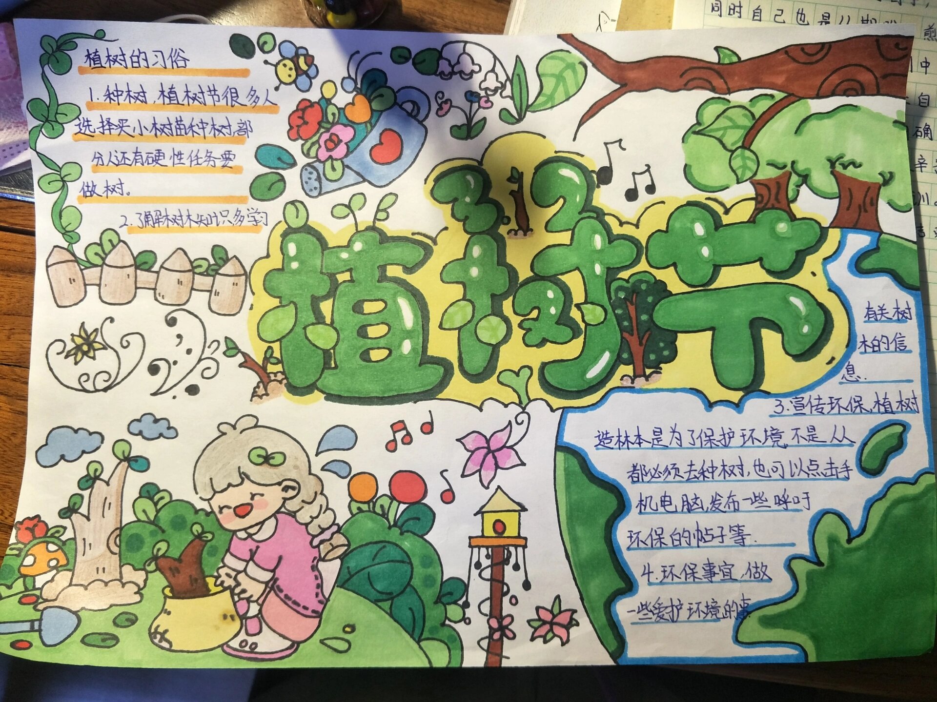 植树节手抄报
