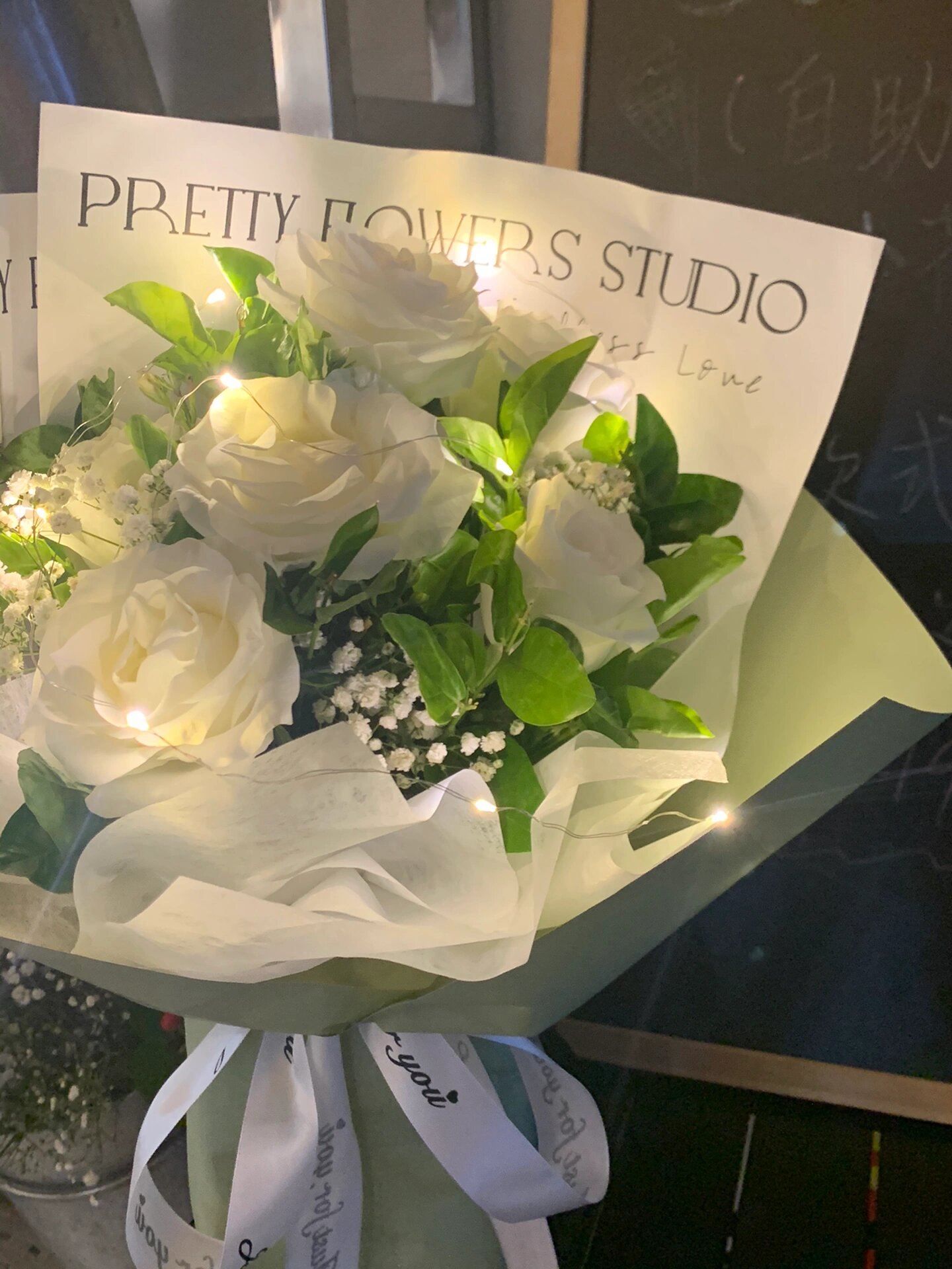 🌷|客订 白玫瑰茉莉搭配满天星花束 "赠君茉莉 愿君莫离" 白玫瑰和