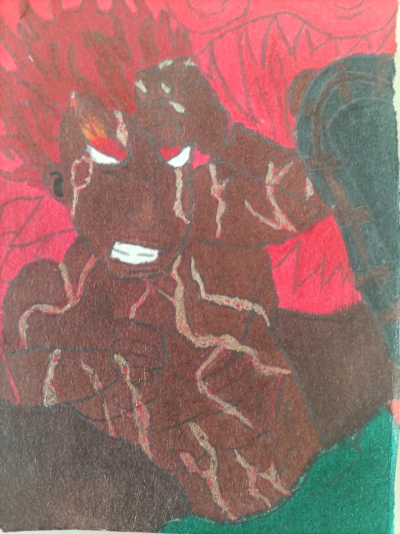 手绘火影卡片～迈特凯(夜凯)(后有教程)