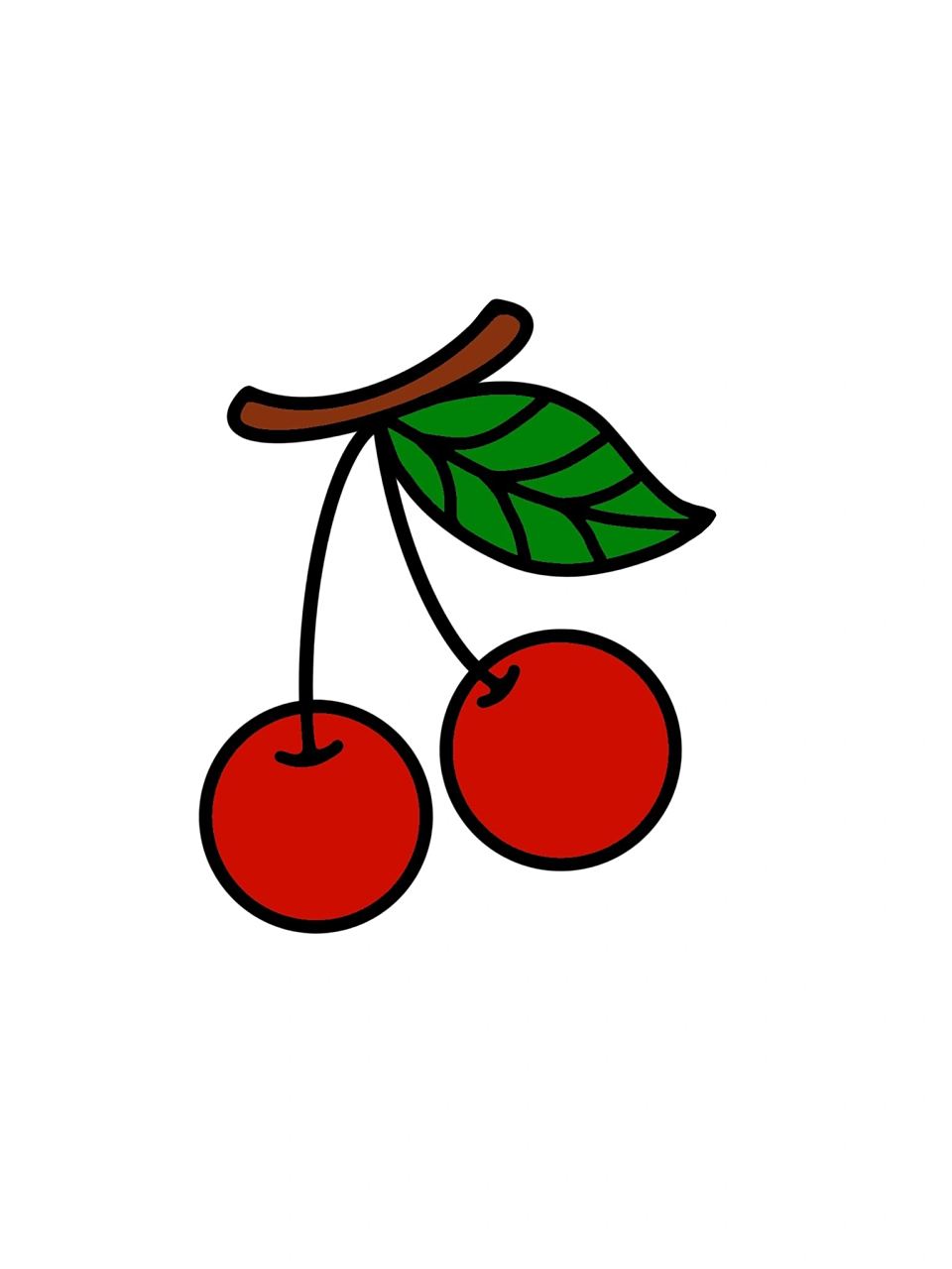 今天我们要来教大家如何画一颗活泼可爱的樱桃90!