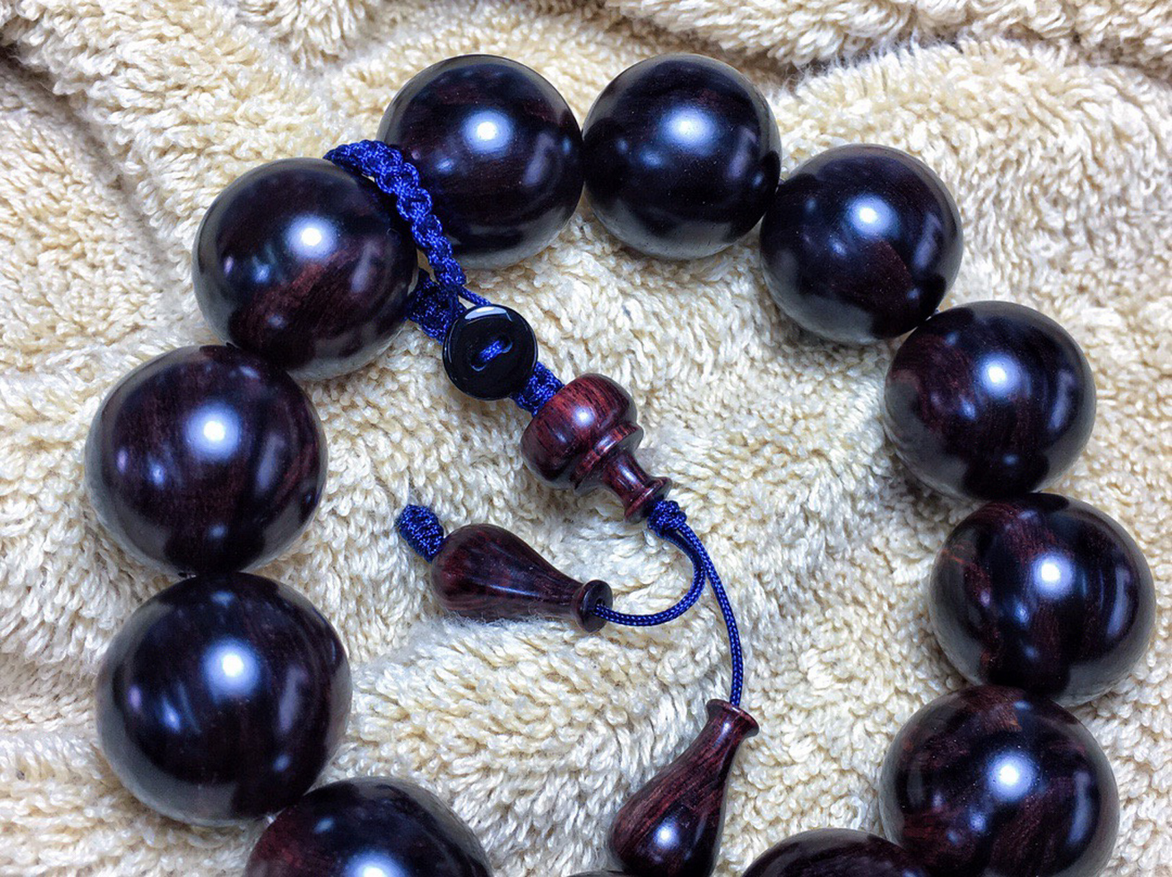 海黄紫油梨手串 【开门海2.