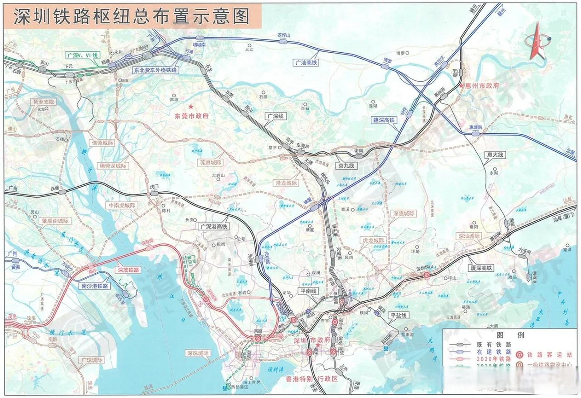 深圳铁路枢纽总平面布置图