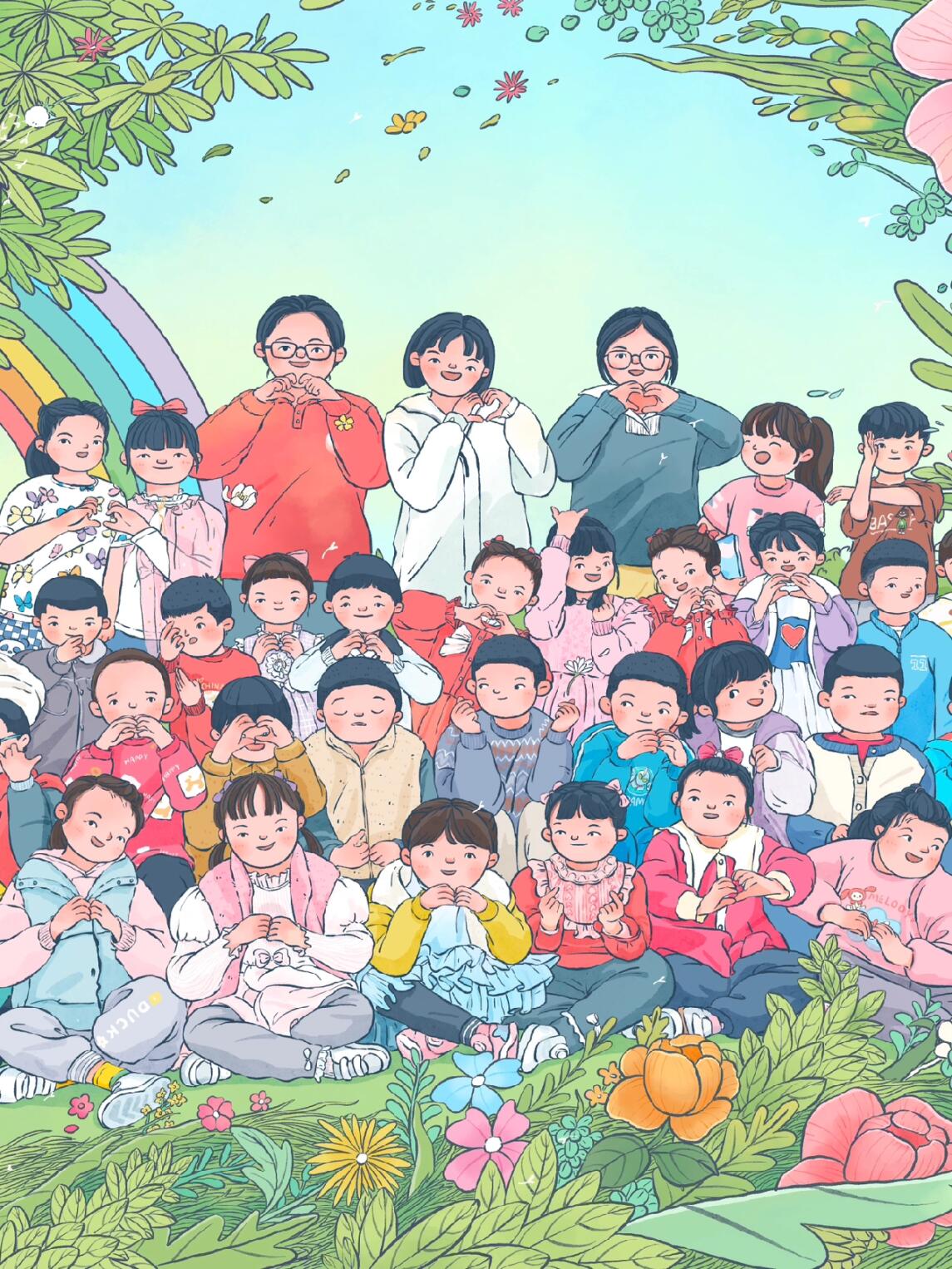 晒出你们的班级全家福# 给娃班上的小朋友们六一的礼物 #幼儿园毕业