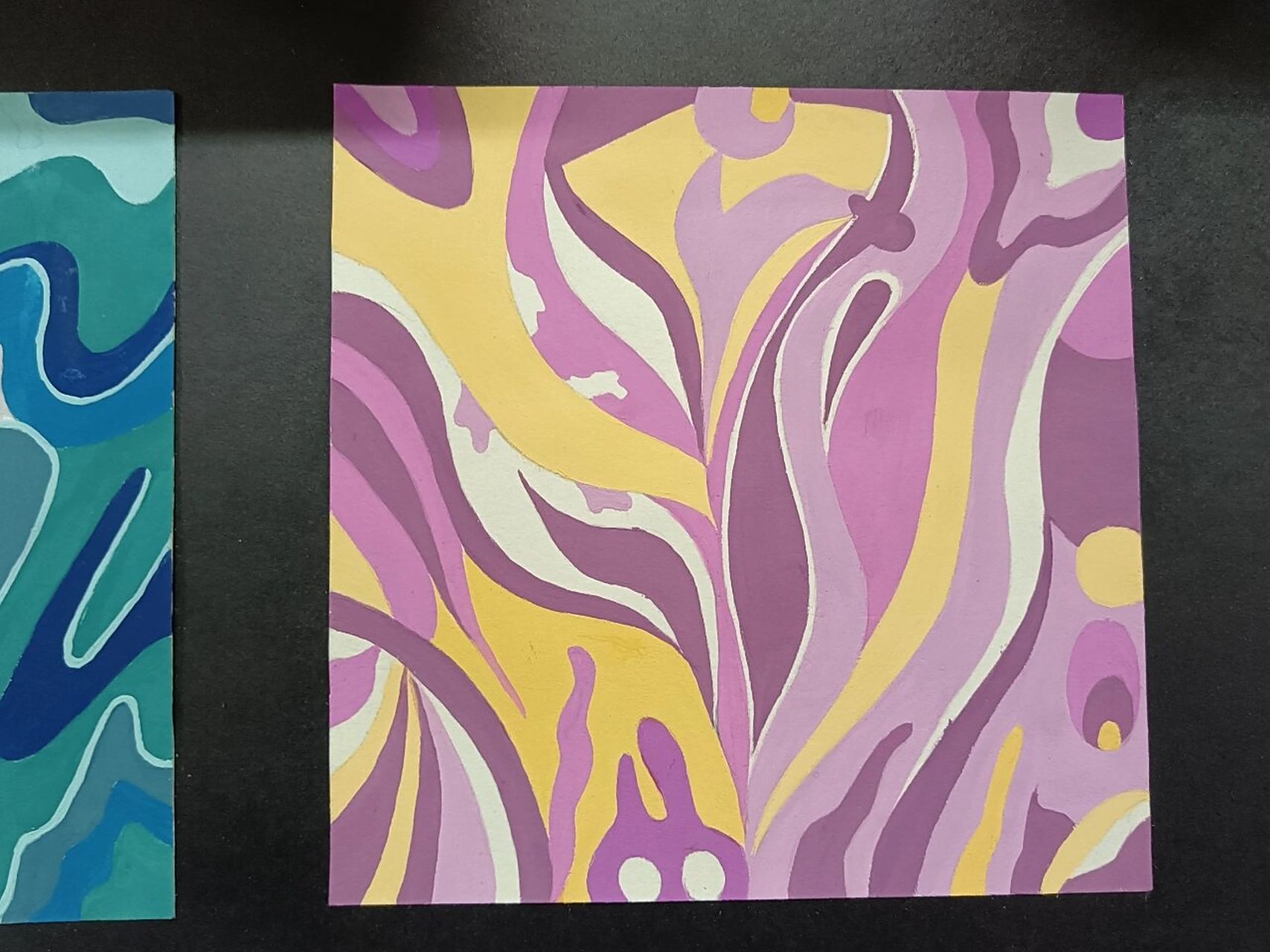 色相对比  纯度对比 情感练习 大一上学期课程结束啦,过几天成绩就