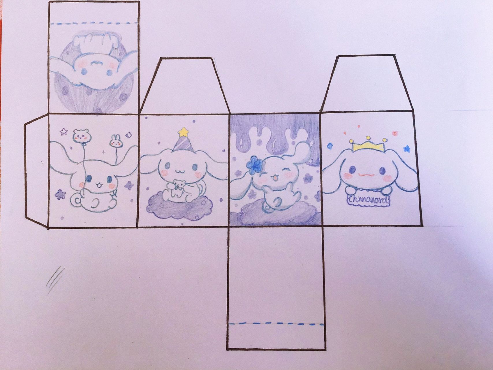 自制盲盒 可可爱爱的玉桂狗 都是自己画的 由于家里没有双面胶,所以只