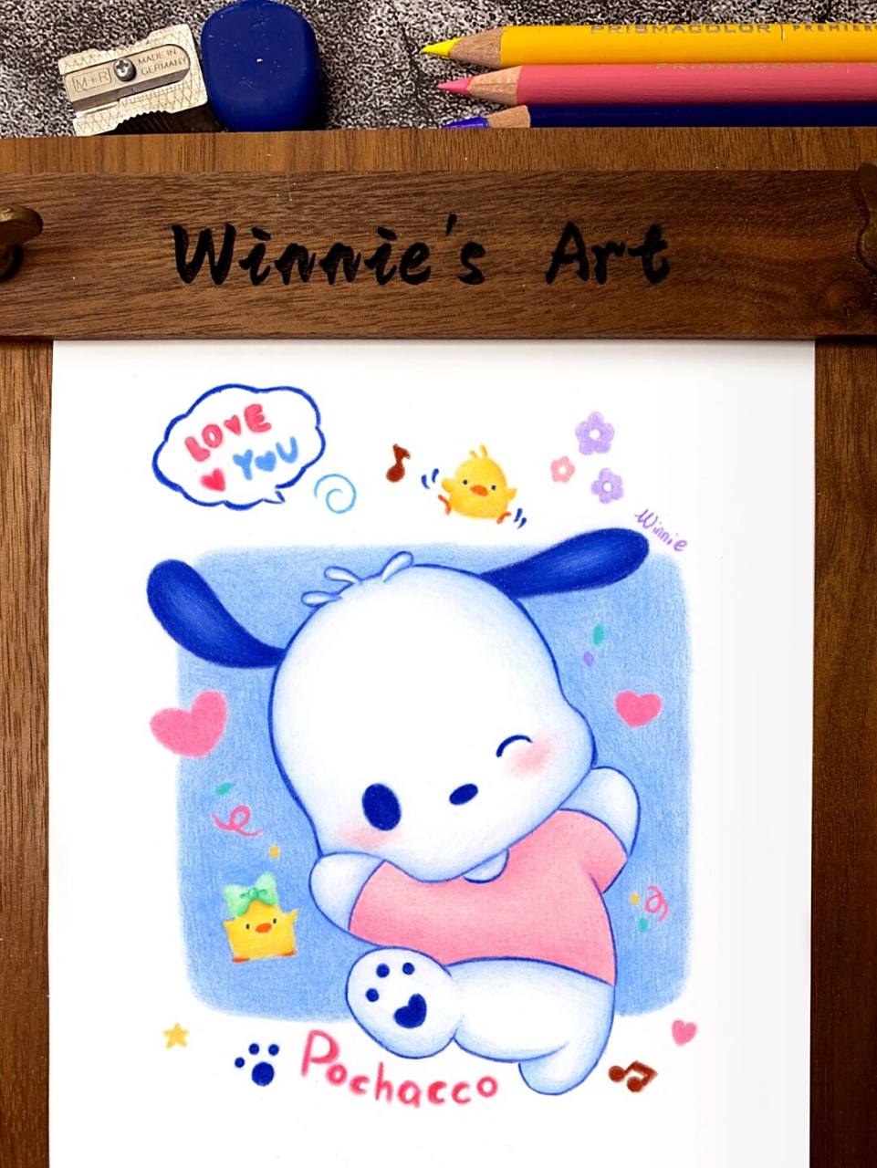 【手绘彩铅卡通】三丽鸥/帕恰狗/附线稿 老规矩:完整绘画过程视频在