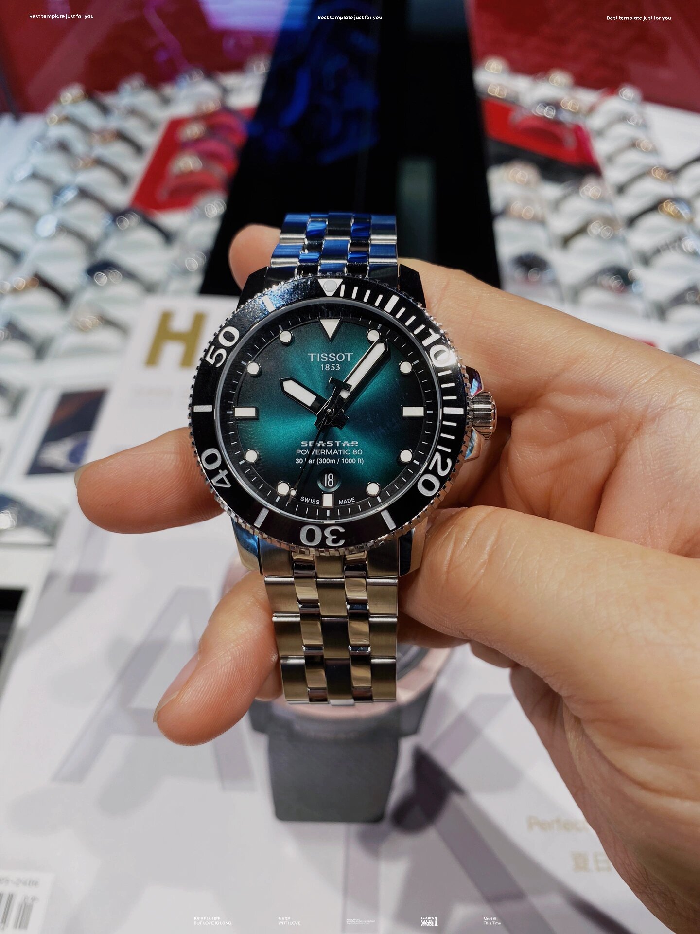 今天给大家介绍天梭海星系列渐变绿盘款 你知道吗～天梭海星系  