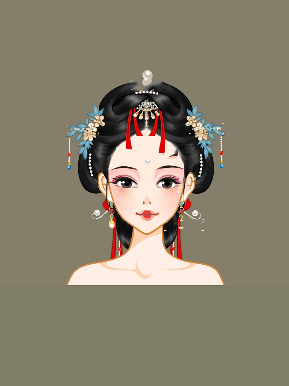 「投个票」几款汉服发型你喜欢哪款71 7615素材感谢  以及彩虹