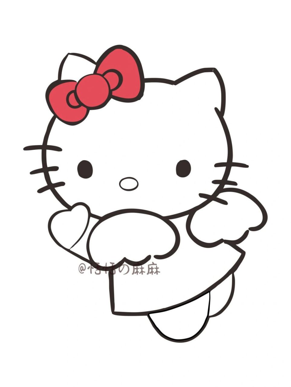 凯蒂猫 一组93爱的hellokitty猫93|凯蒂猫简笔画如果恰巧能用上