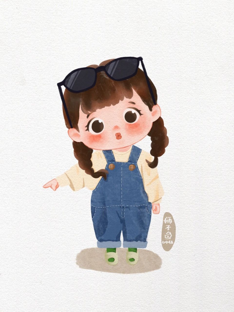 原创qiao萌插画头像|背带裤女孩96   989969♀我又来奉上美图